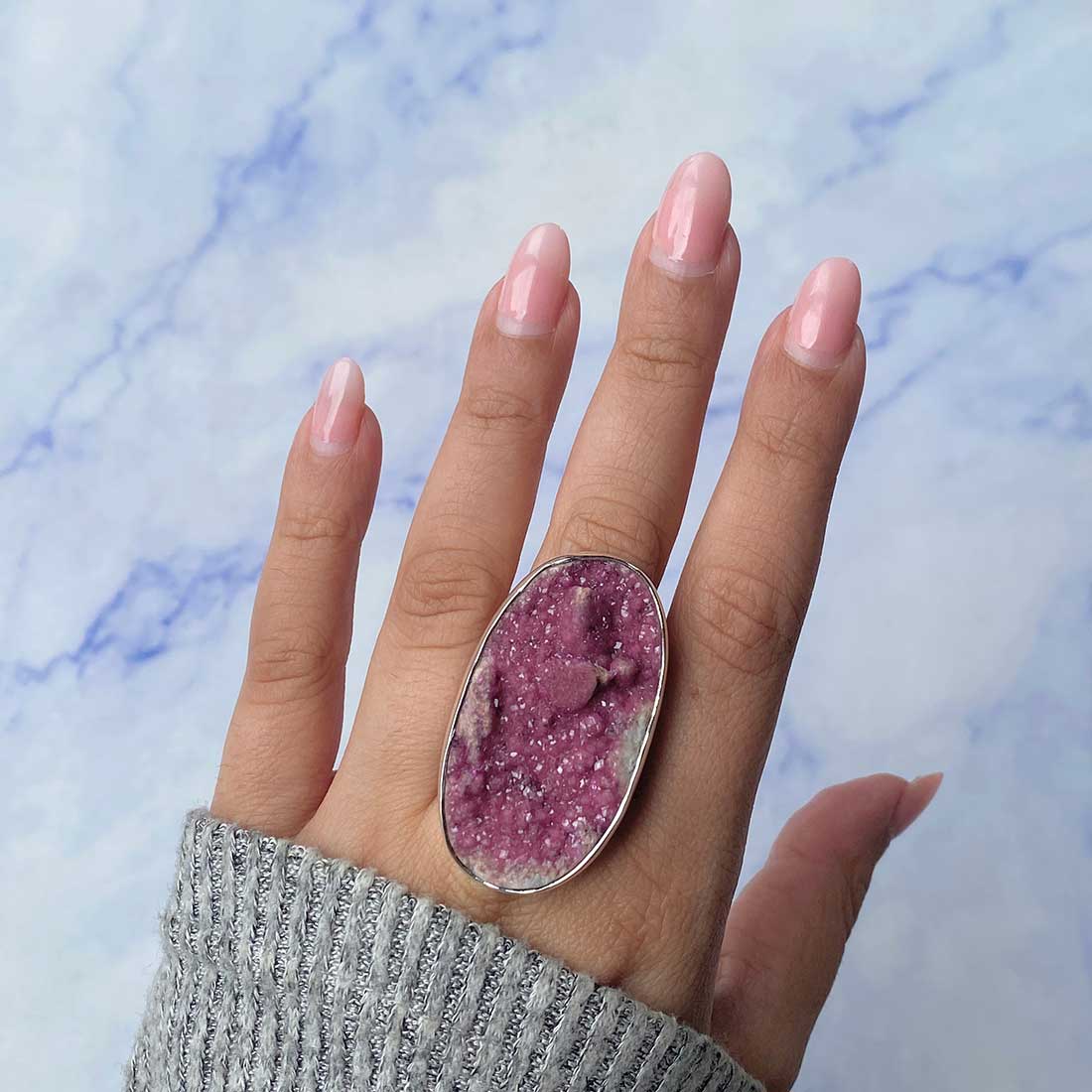 Buy Cobalt Calcite Rings Collection Online | Sterling Silver Cobalt ...