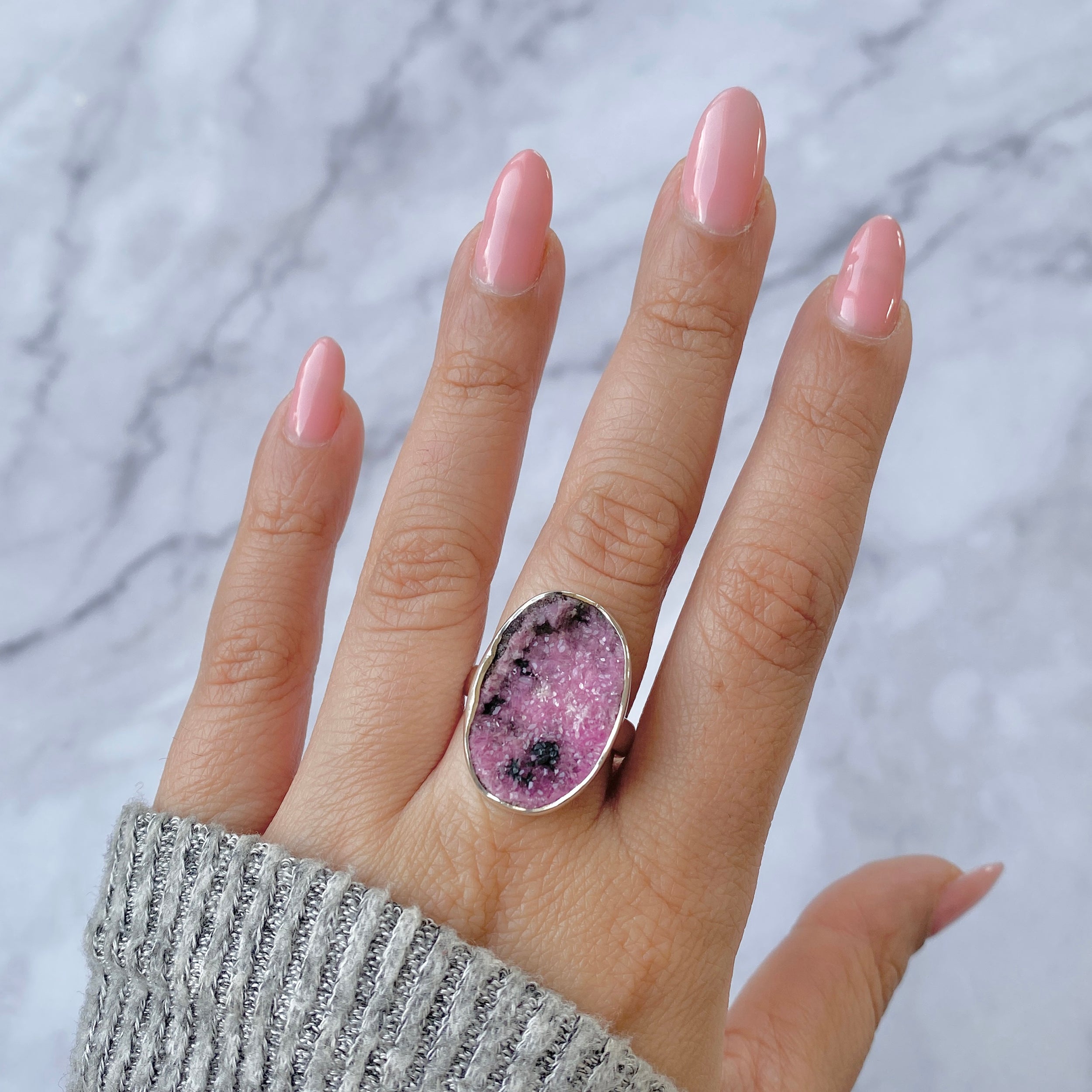 Buy Cobalt Calcite Rings Collection Online | Sterling Silver Cobalt ...