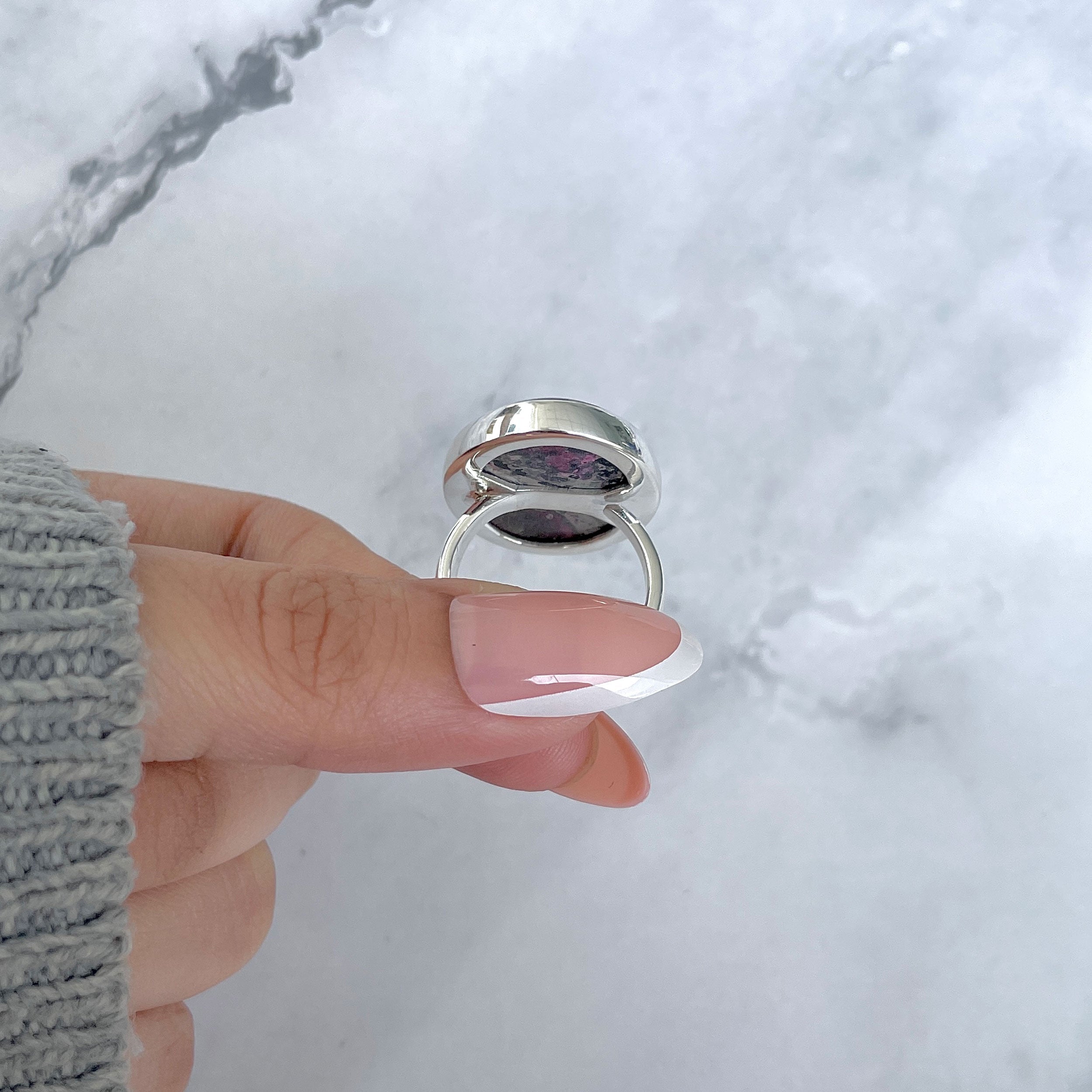 Cobalt Calcite Adjustable Ring-(CBC-R-45.)