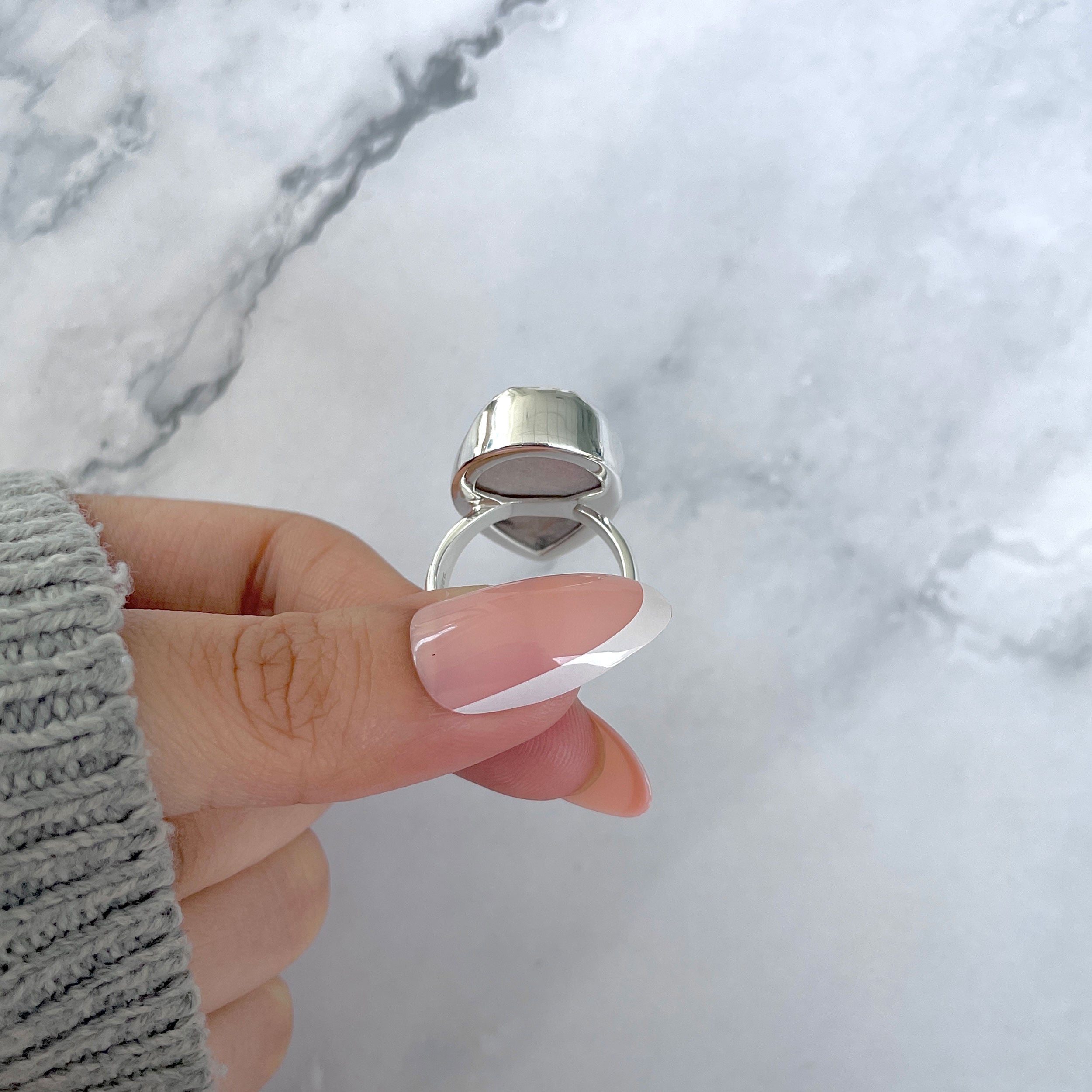 Cobalt Calcite Adjustable Ring-(CBC-R-71.)