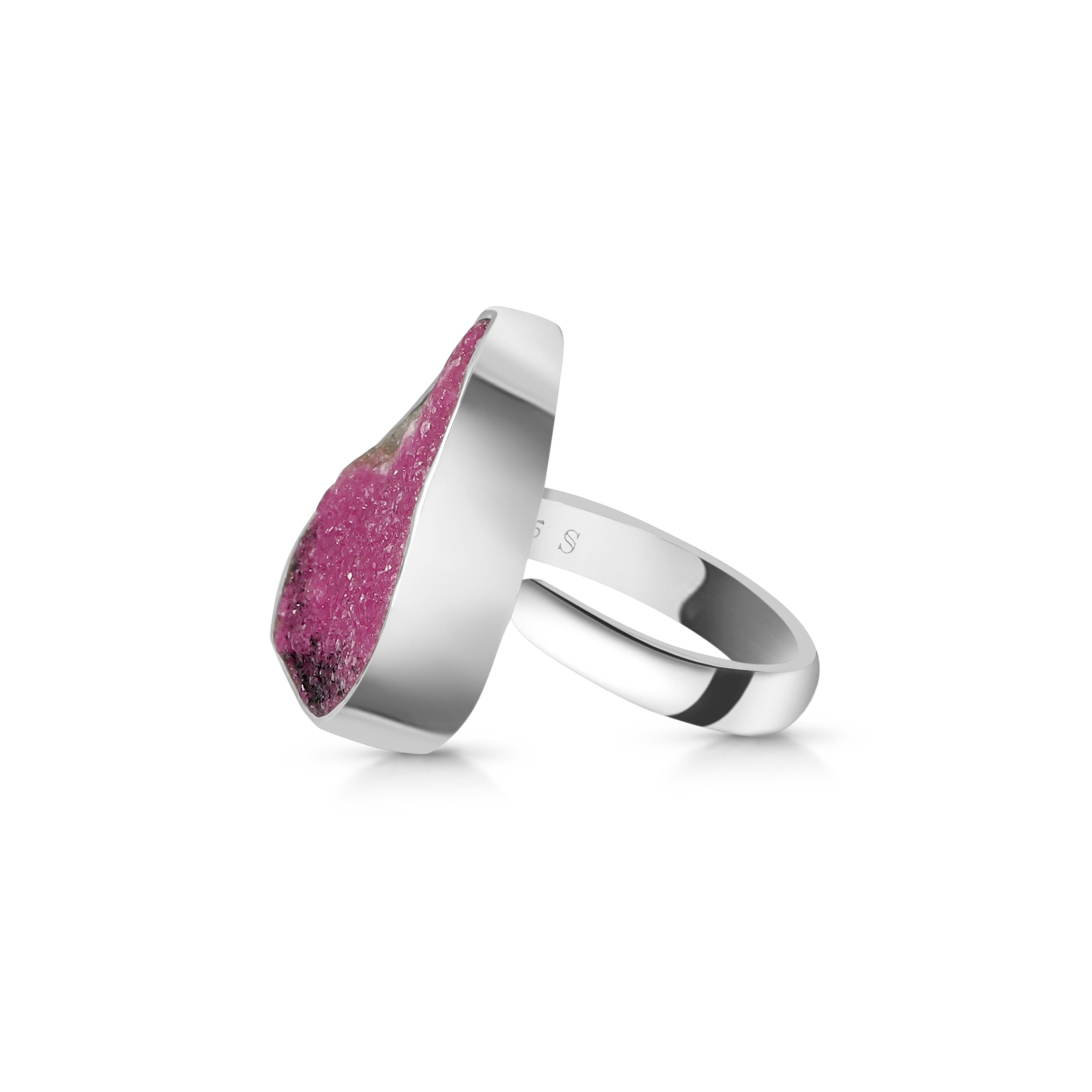 Cobalt Calcite Adjustable Ring-(CBC-R-9.)