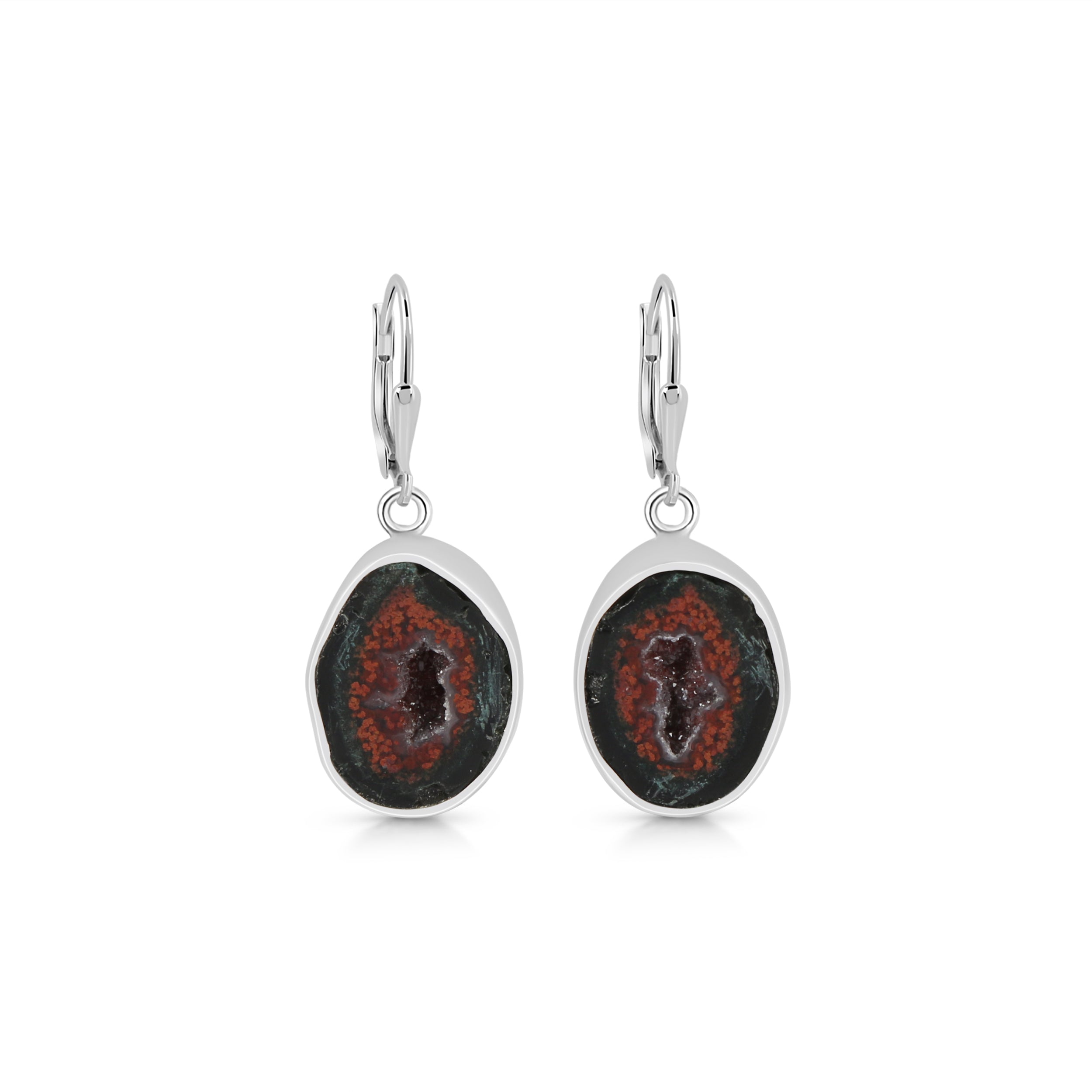 Coconut Geode Earring-(CCG-E-8.)