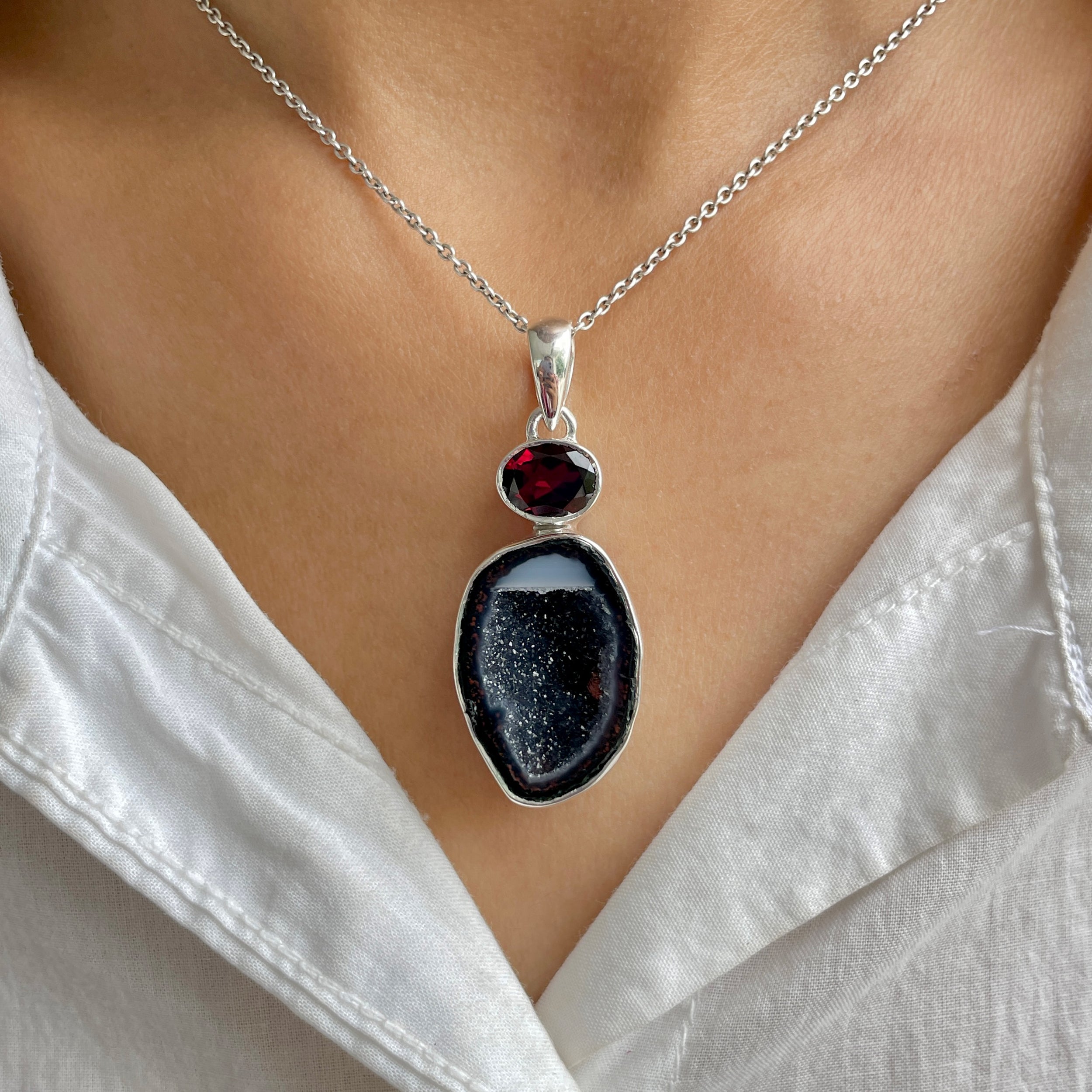 Coconut Geode Pendant-(CCG-P-10.)