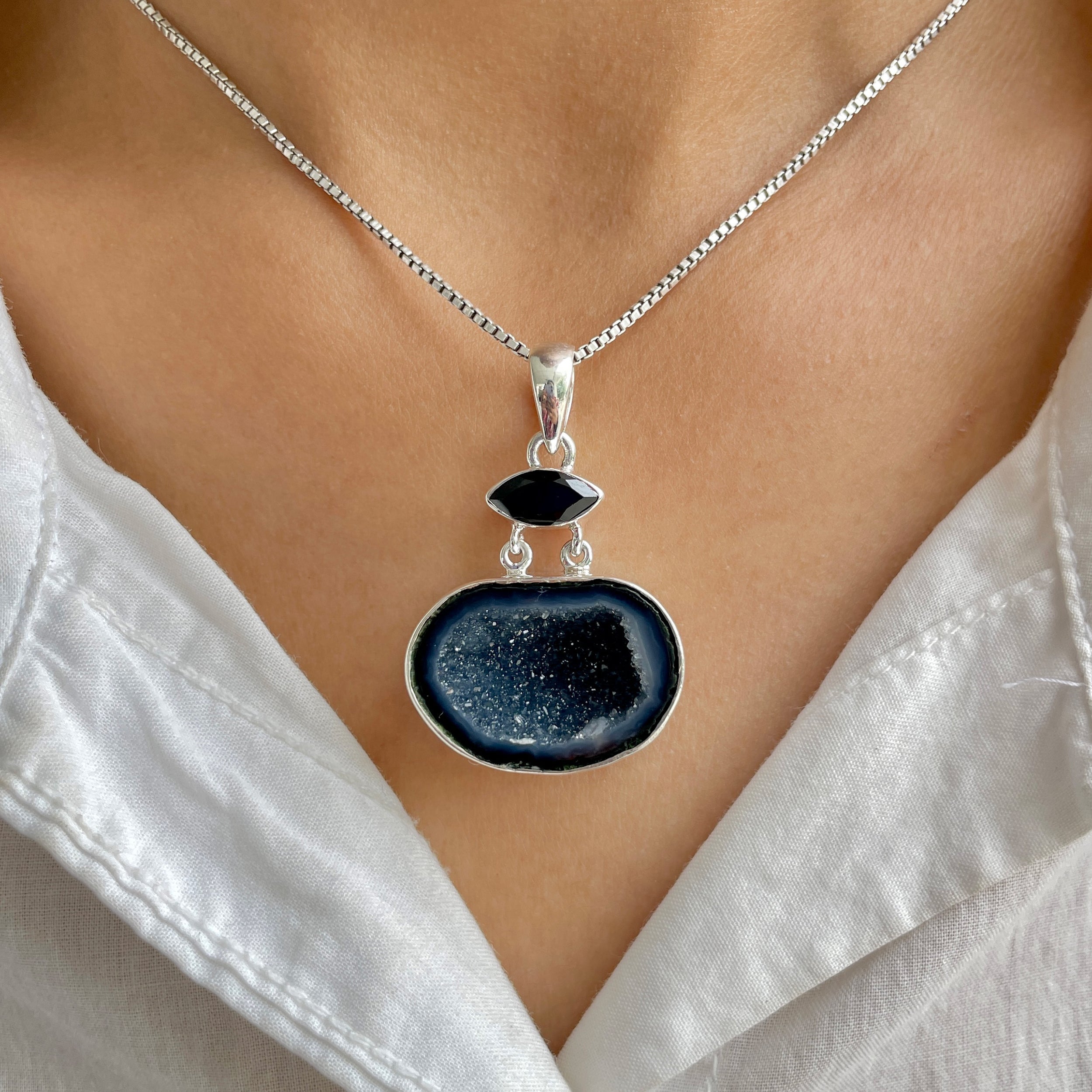 Coconut Geode Pendant-(CCG-P-11.)