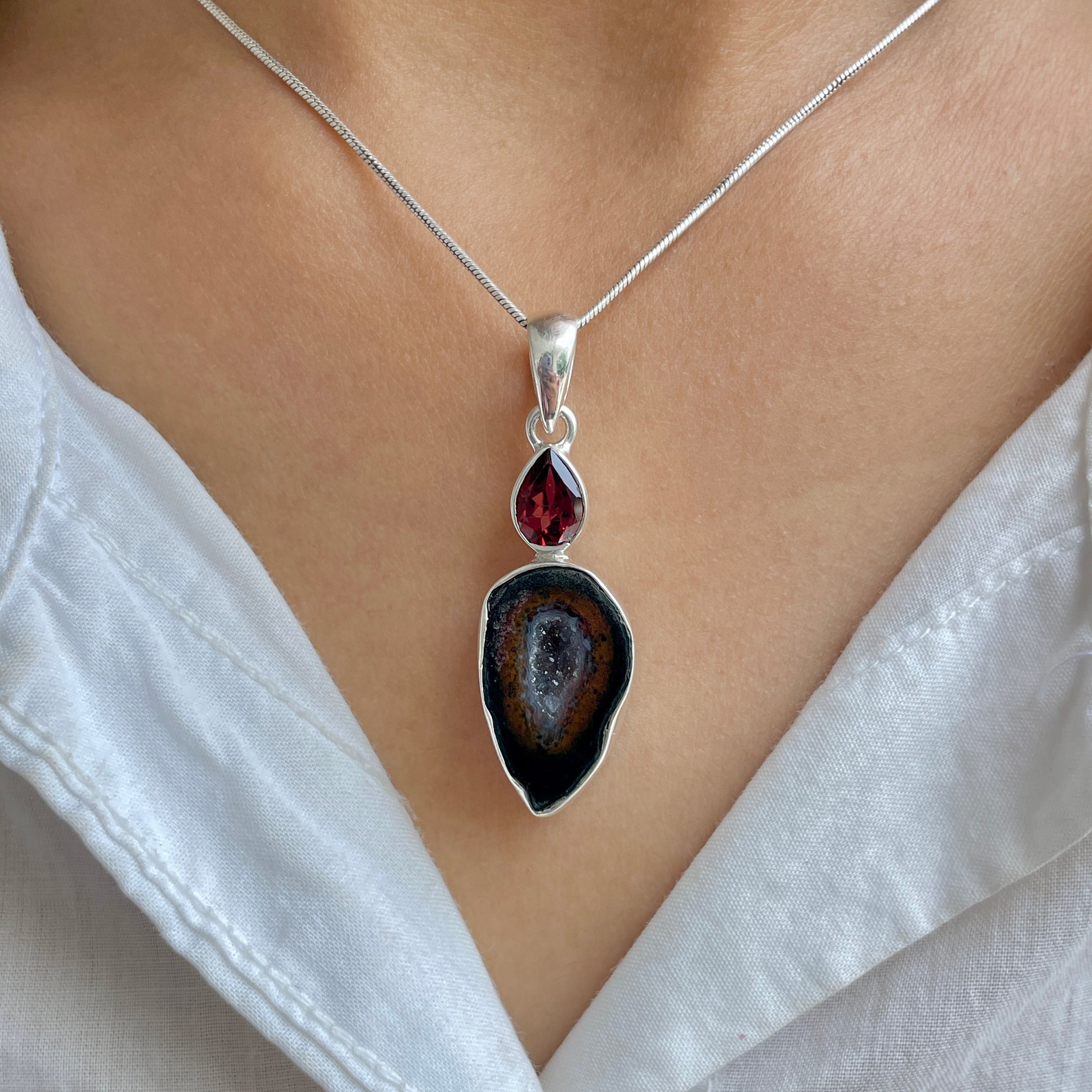 Coconut Geode Pendant-(CCG-P-13.)