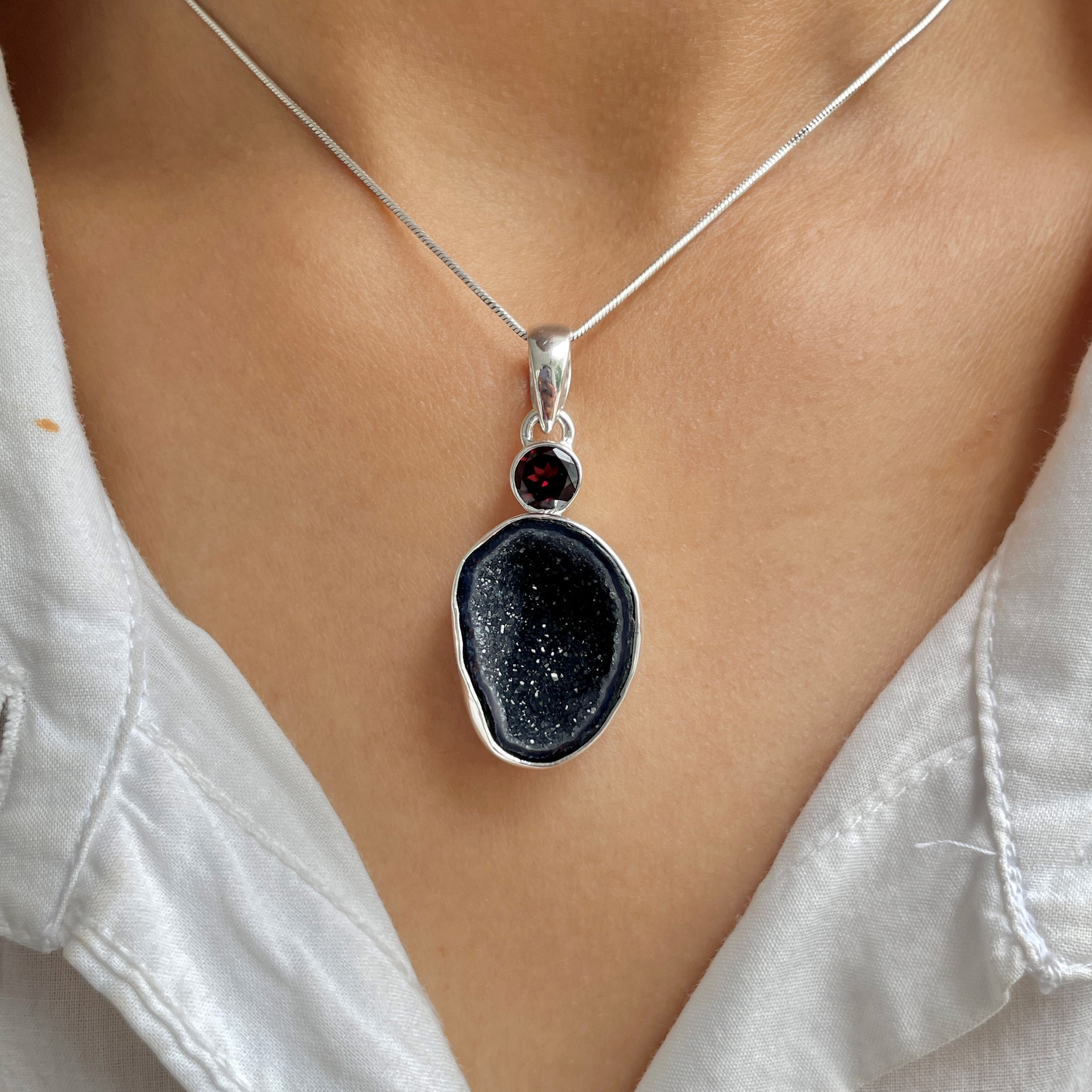 Coconut Geode Pendant-(CCG-P-15.)