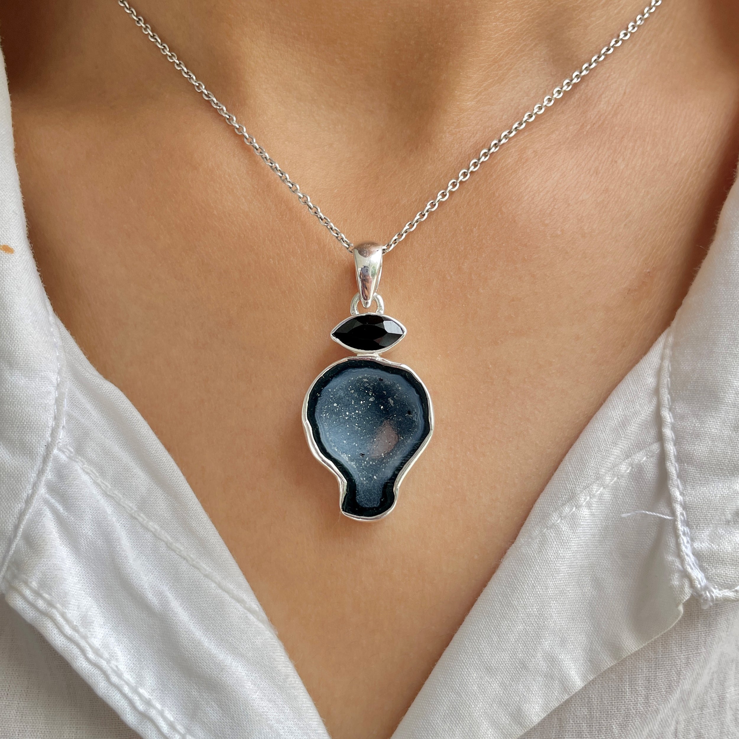 Coconut Geode Pendant-(CCG-P-16.)