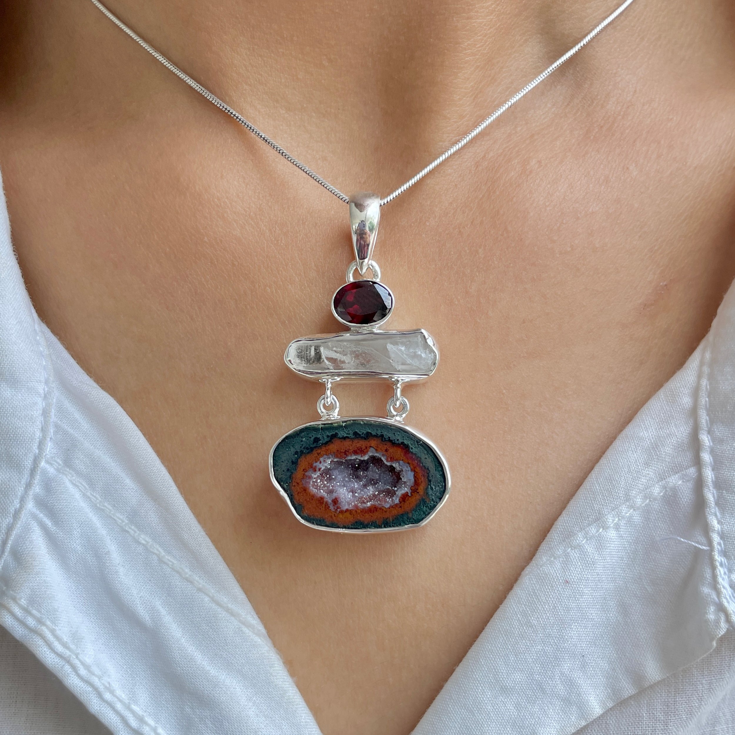 Coconut Geode Pendant-(CCG-P-20.)