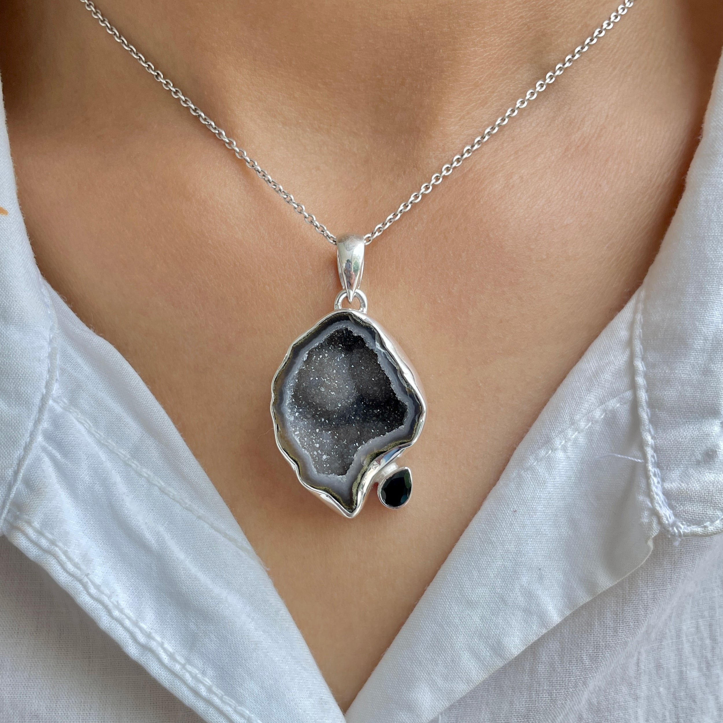 Coconut Geode Pendant-(CCG-P-22.)