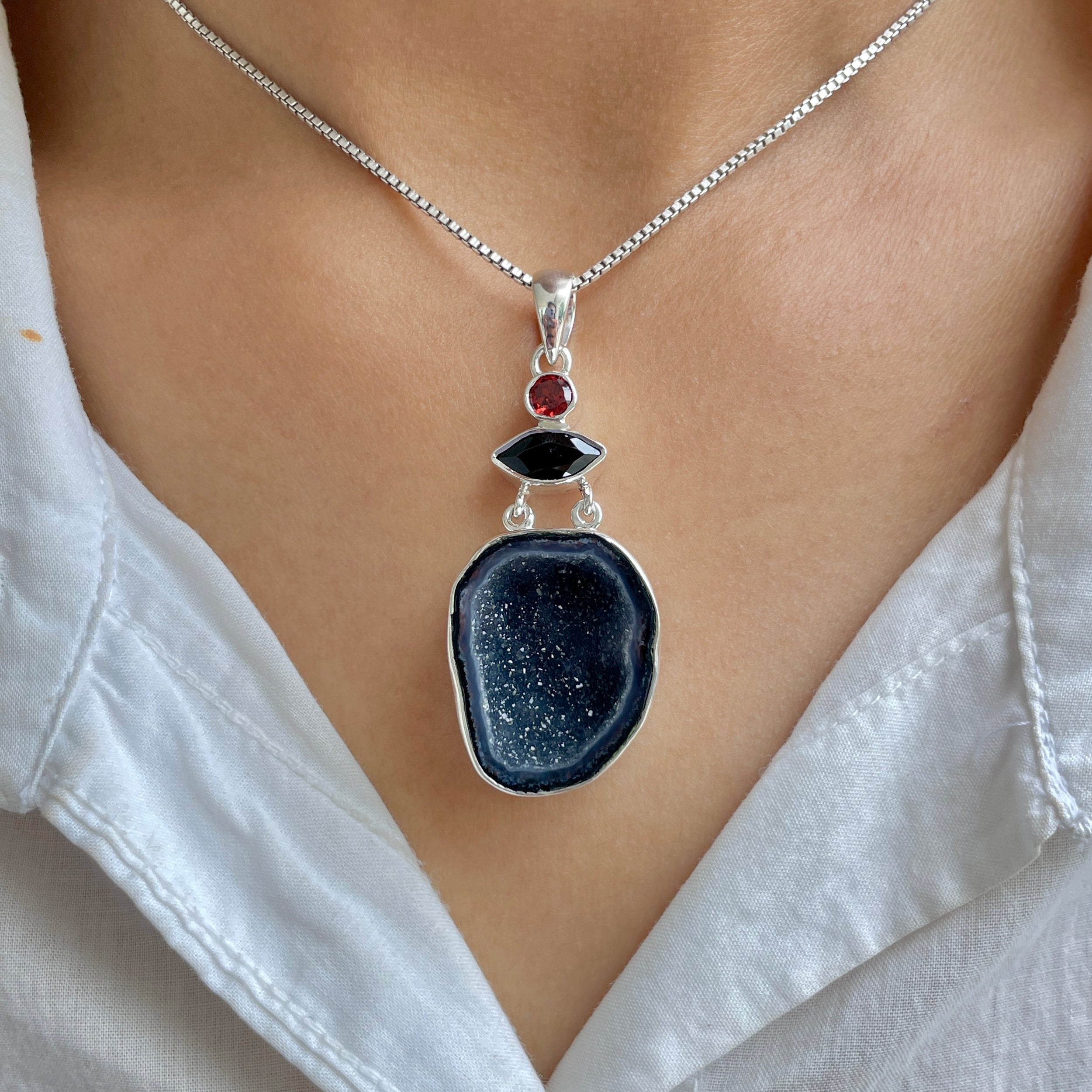 Coconut Geode Pendant-(CCG-P-26.)