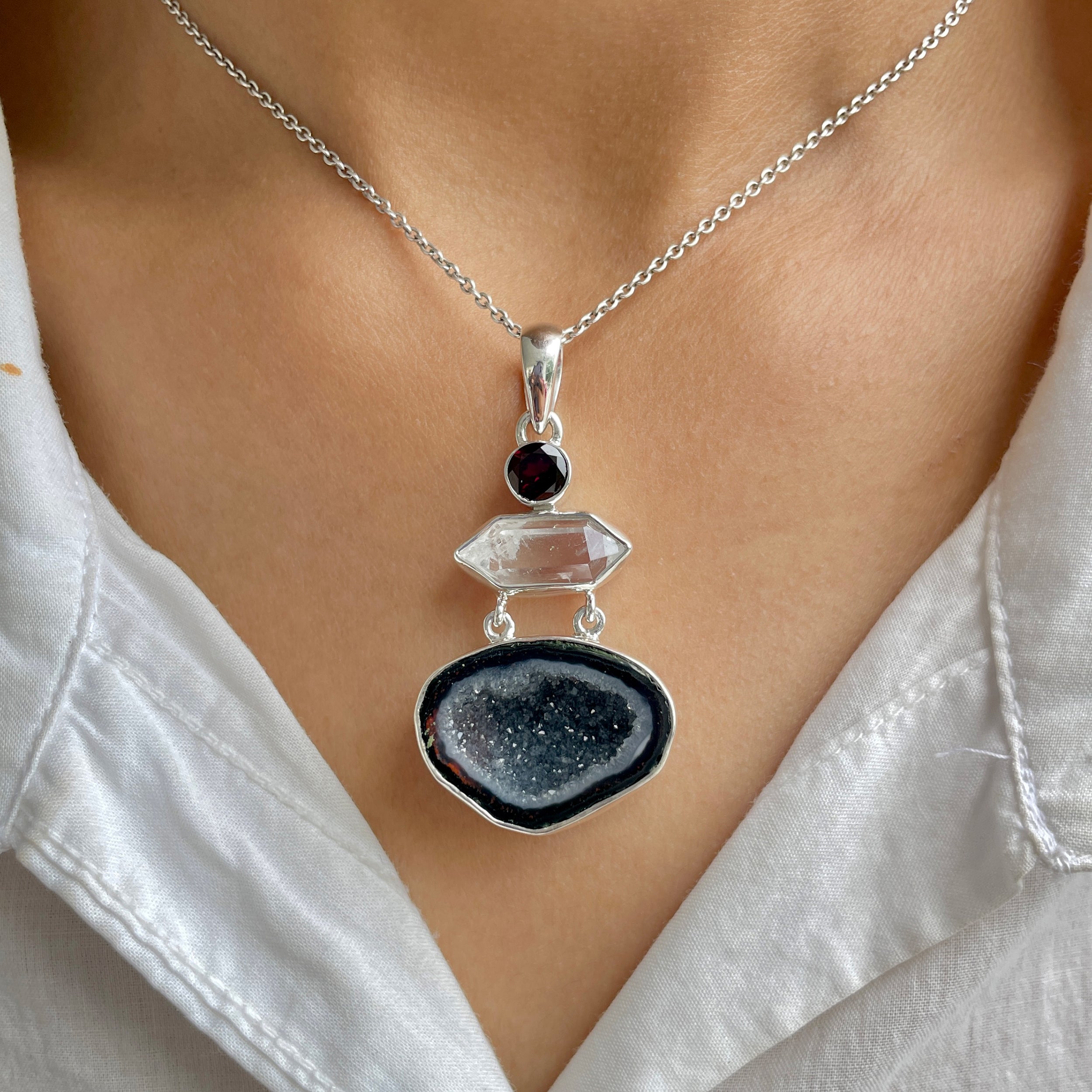 Coconut Geode Pendant-(CCG-P-28.)