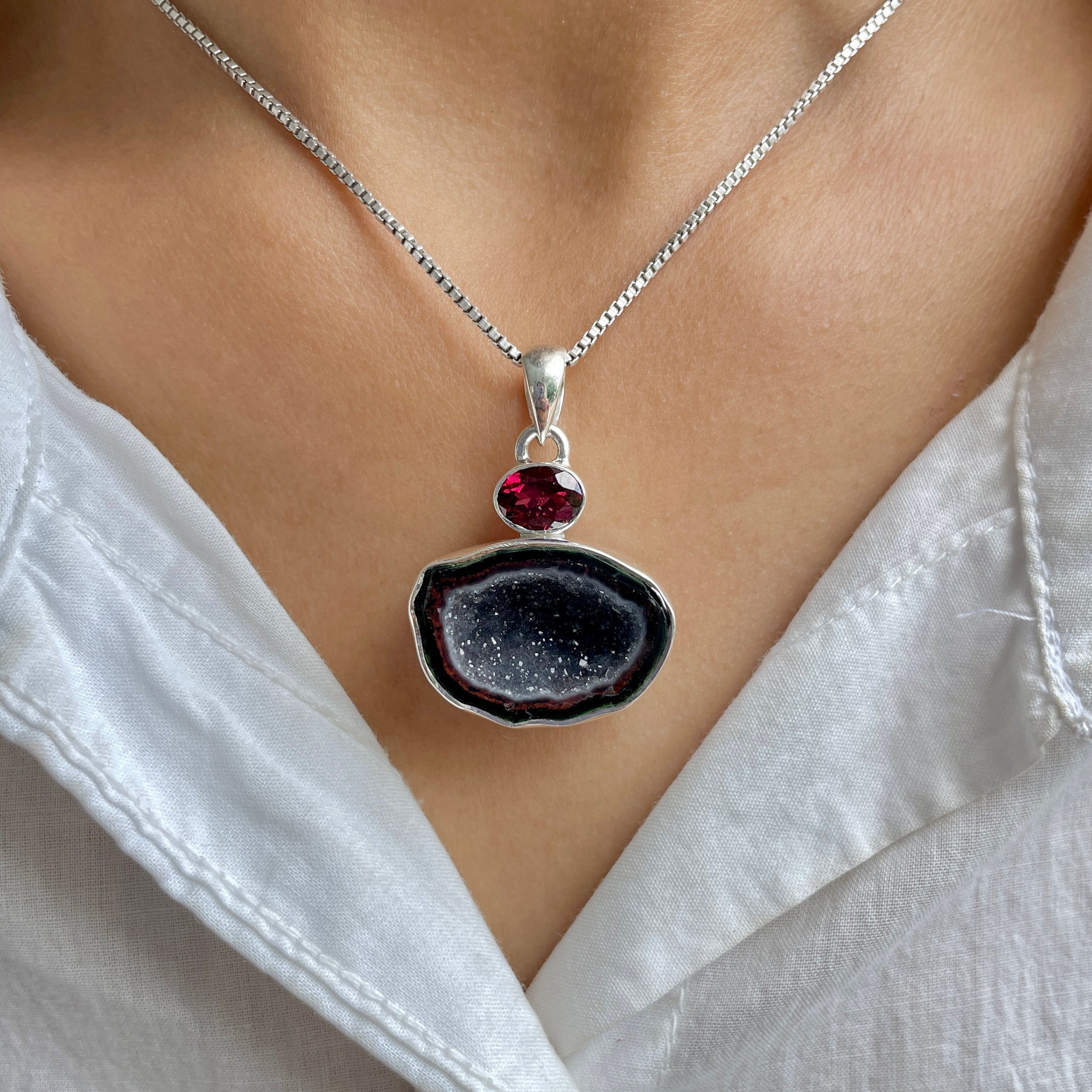 Coconut Geode Pendant-(CCG-P-3.)