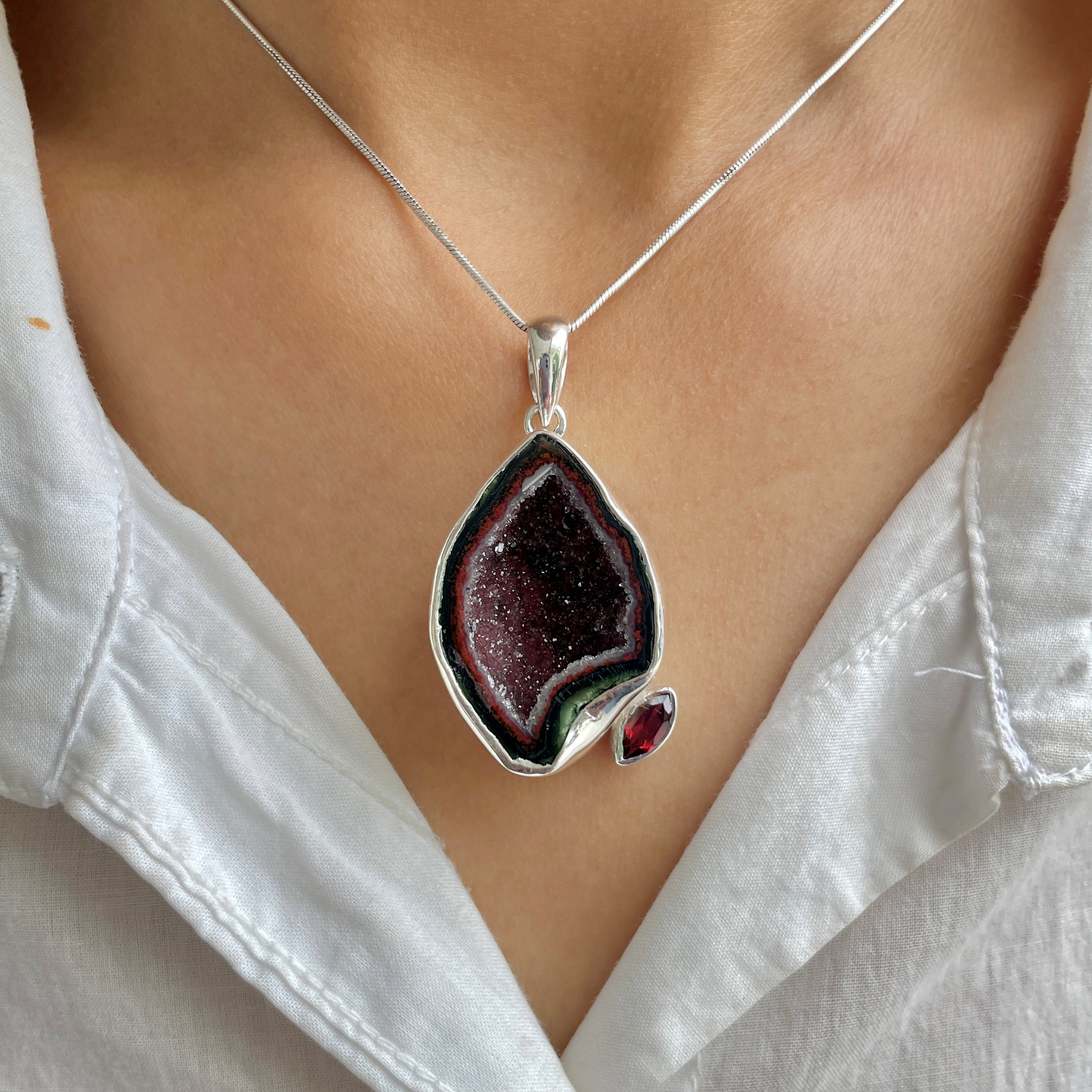 Coconut Geode Pendant-(CCG-P-30.)