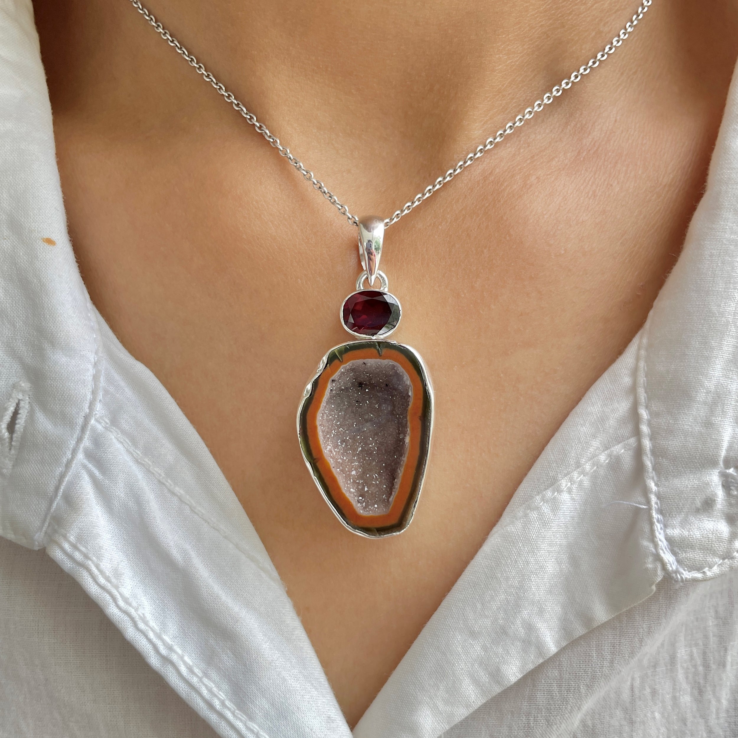 Coconut Geode Pendant-(CCG-P-31.)