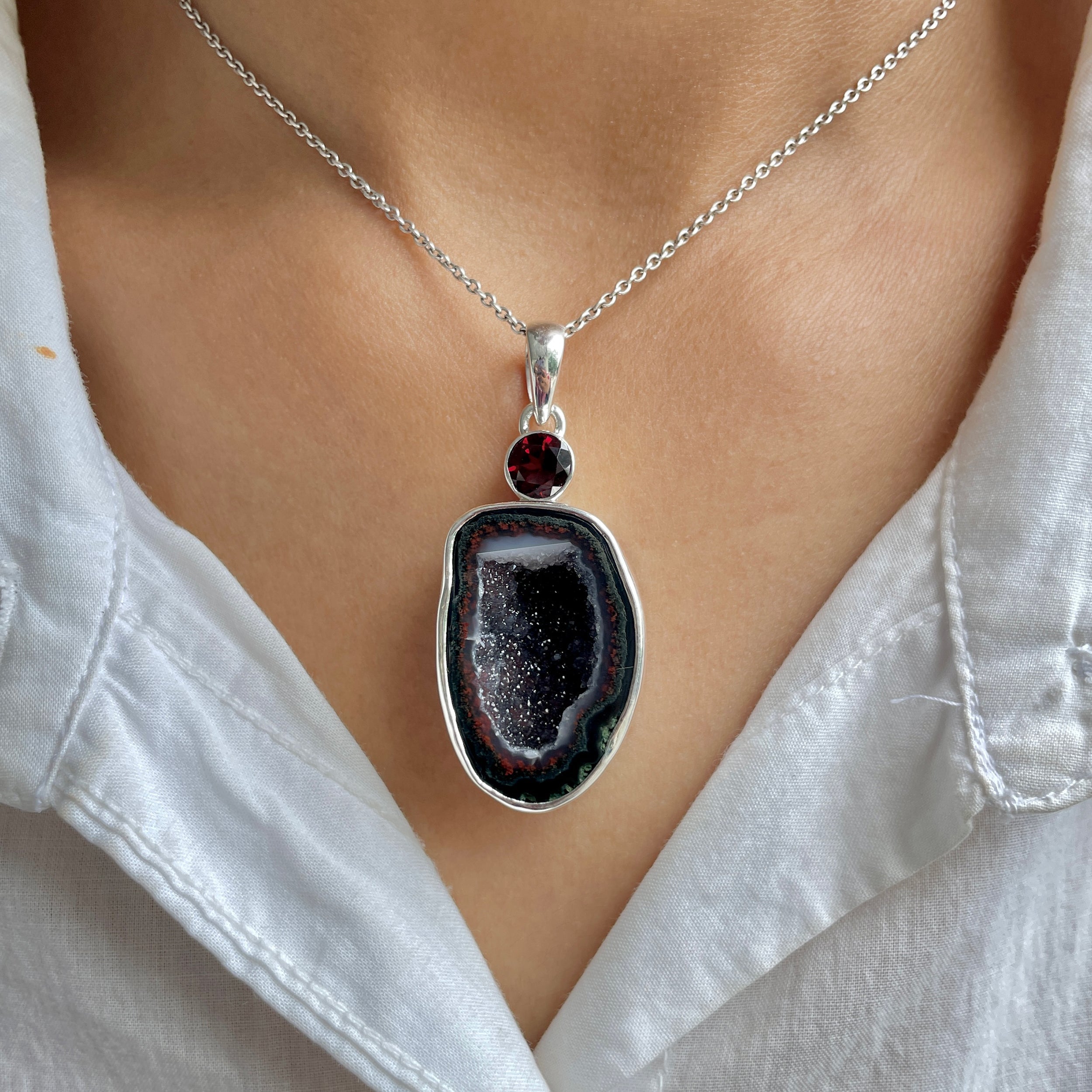 Coconut Geode Pendant-(CCG-P-34.)