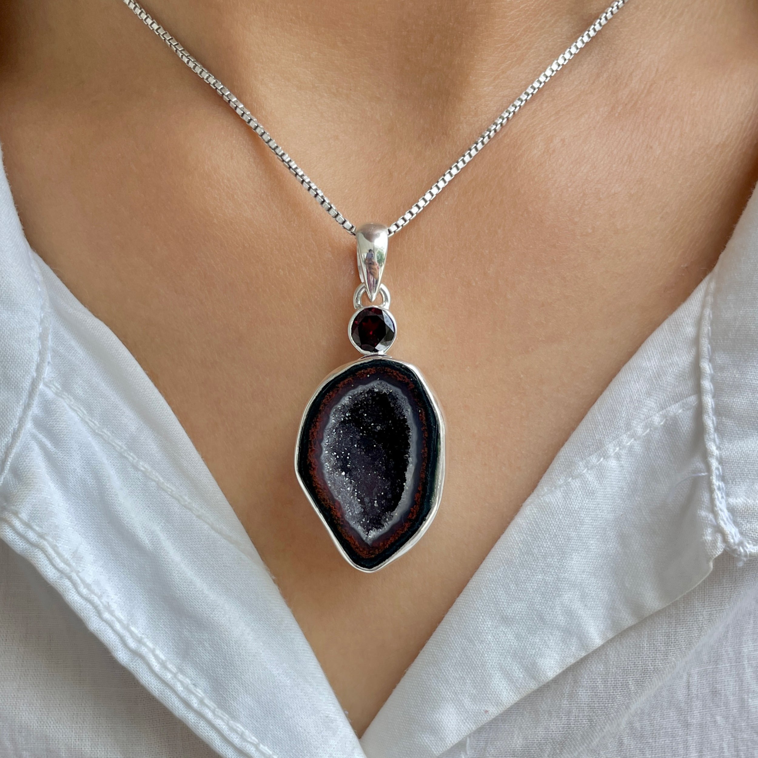 Coconut Geode Pendant-(CCG-P-39.)