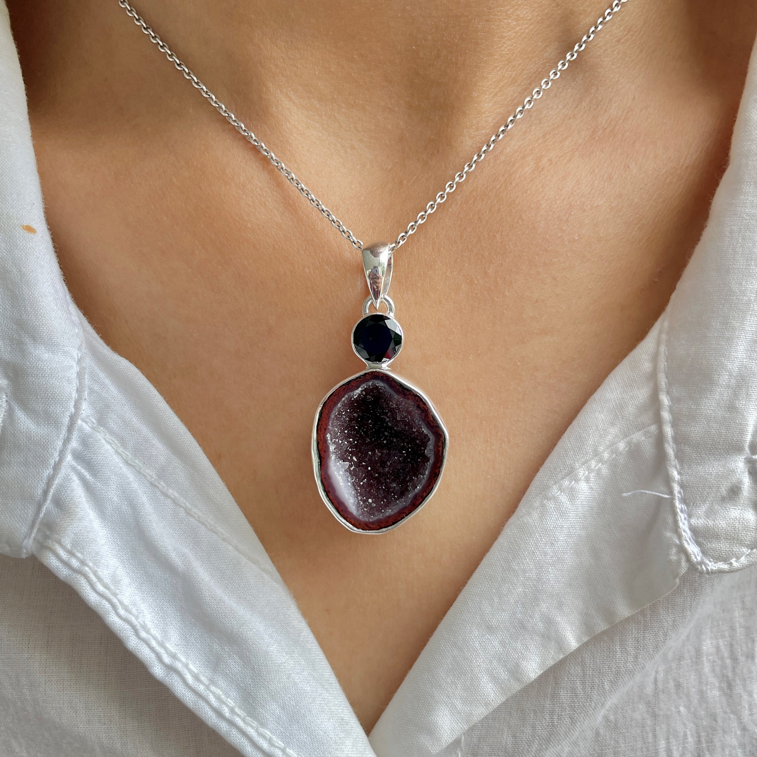 Coconut Geode Pendant-(CCG-P-4.)