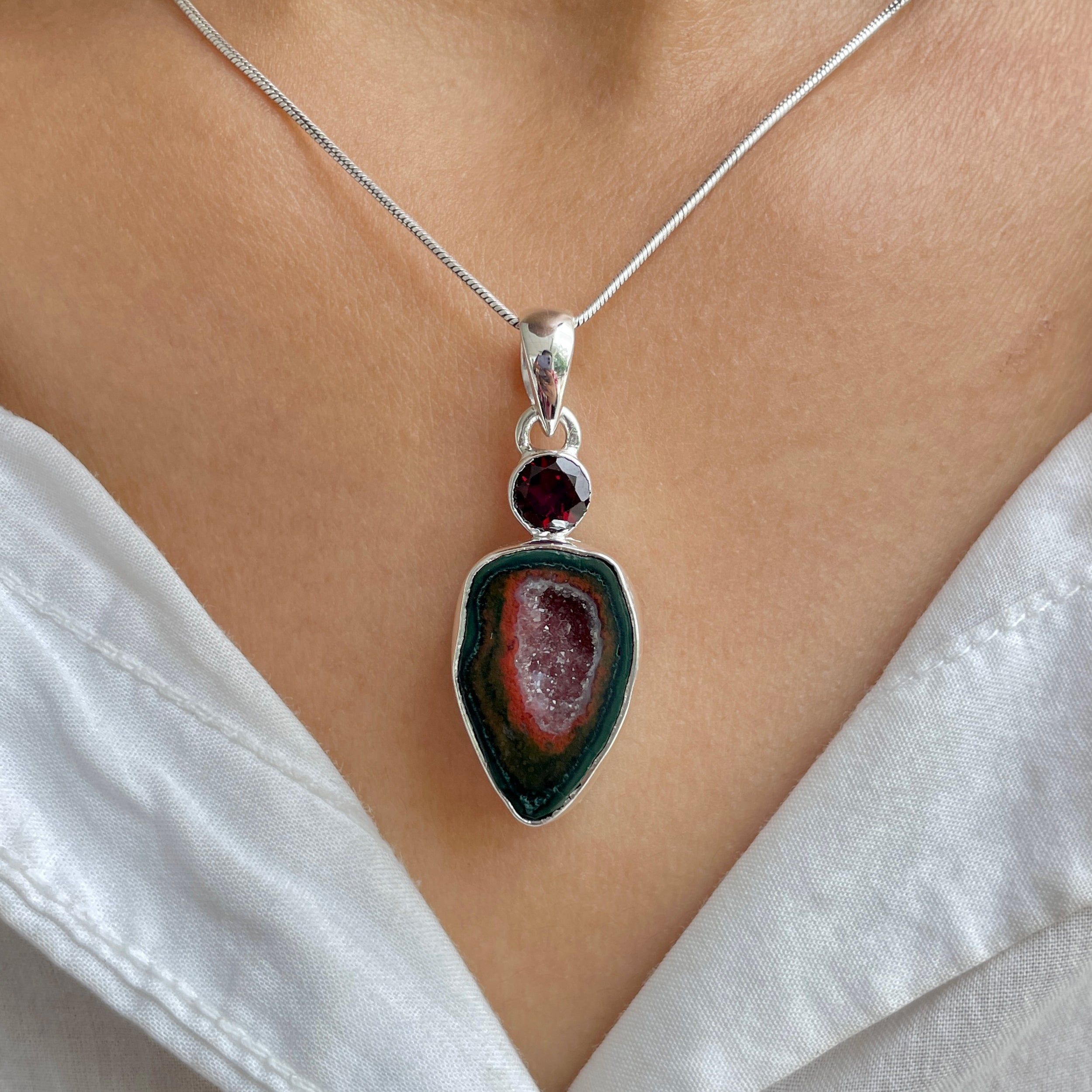 Coconut Geode Pendant-(CCG-P-41.)