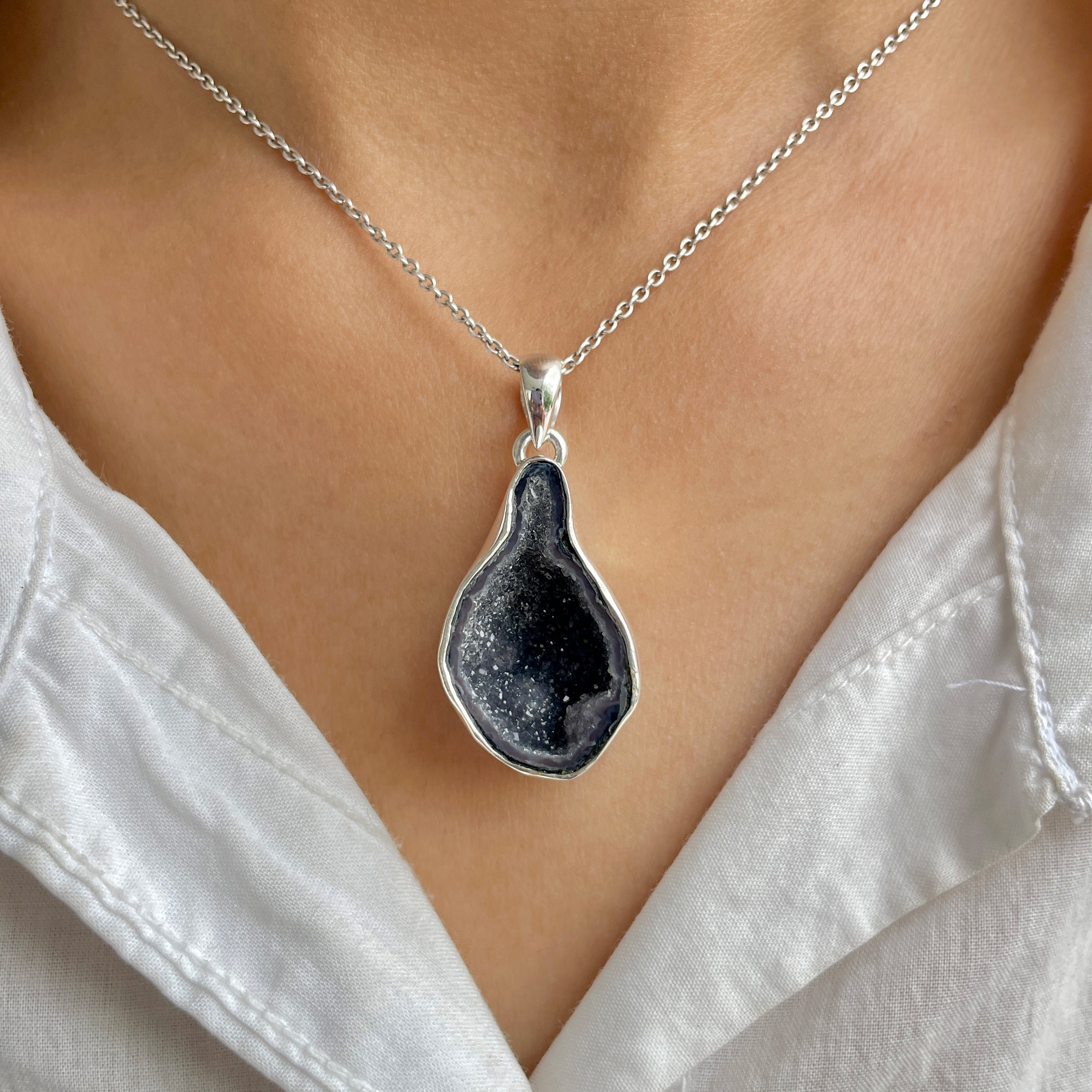 Coconut Geode Pendant-(CCG-P-45.)