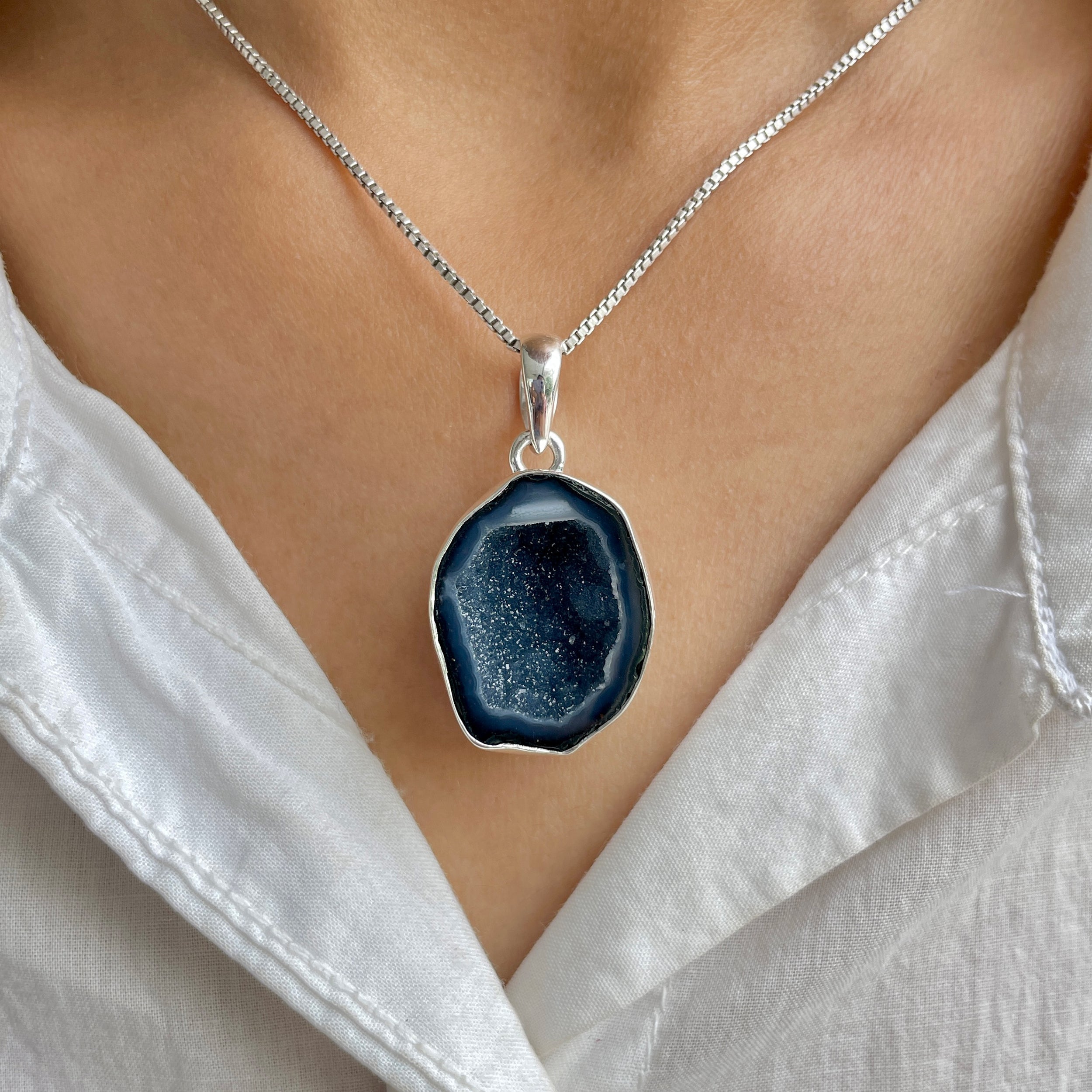 Coconut Geode Pendant-(CCG-P-46.)