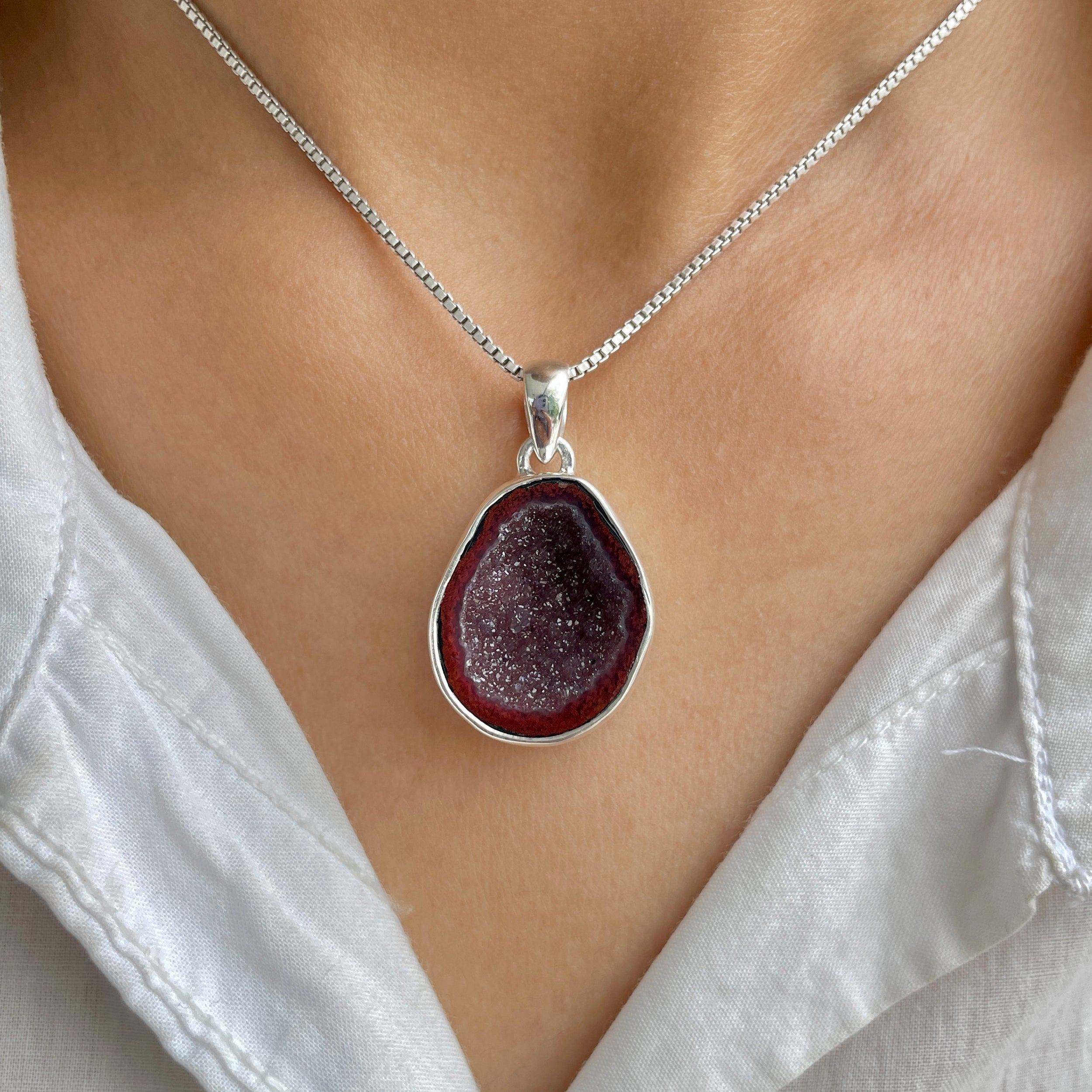 Coconut Geode Pendant-(CCG-P-48.)