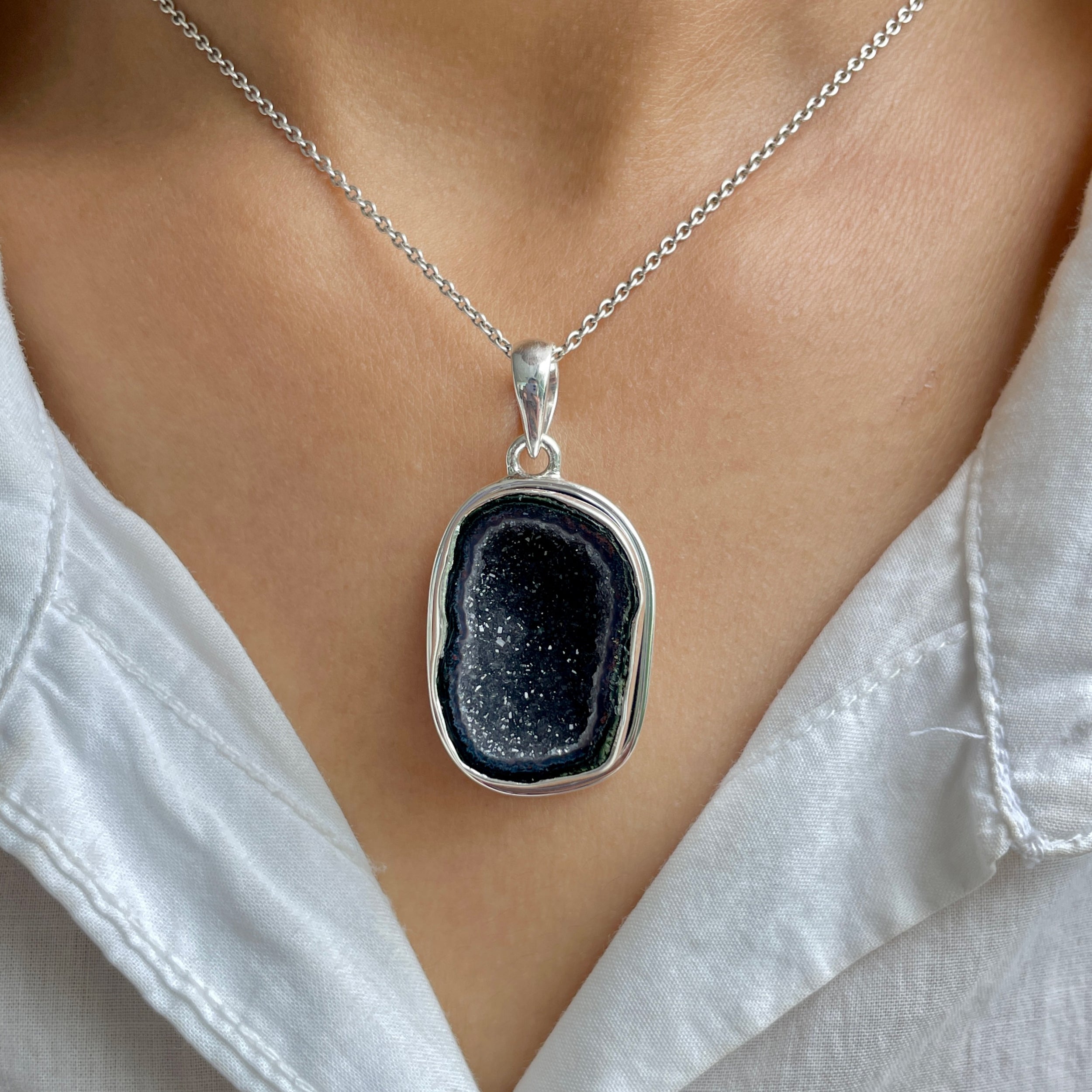 Coconut Geode Pendant-(CCG-P-53.)