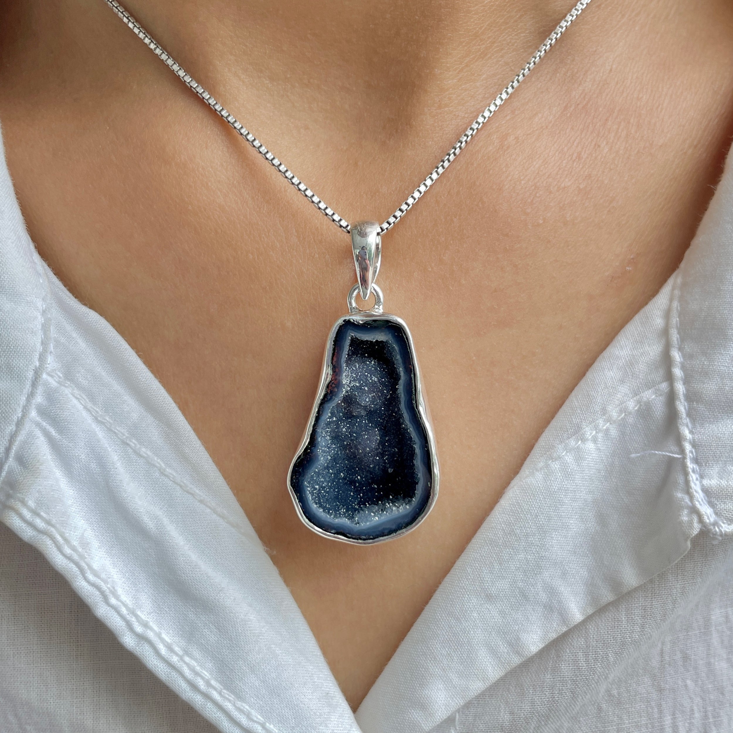 Coconut Geode Pendant-(CCG-P-54.)