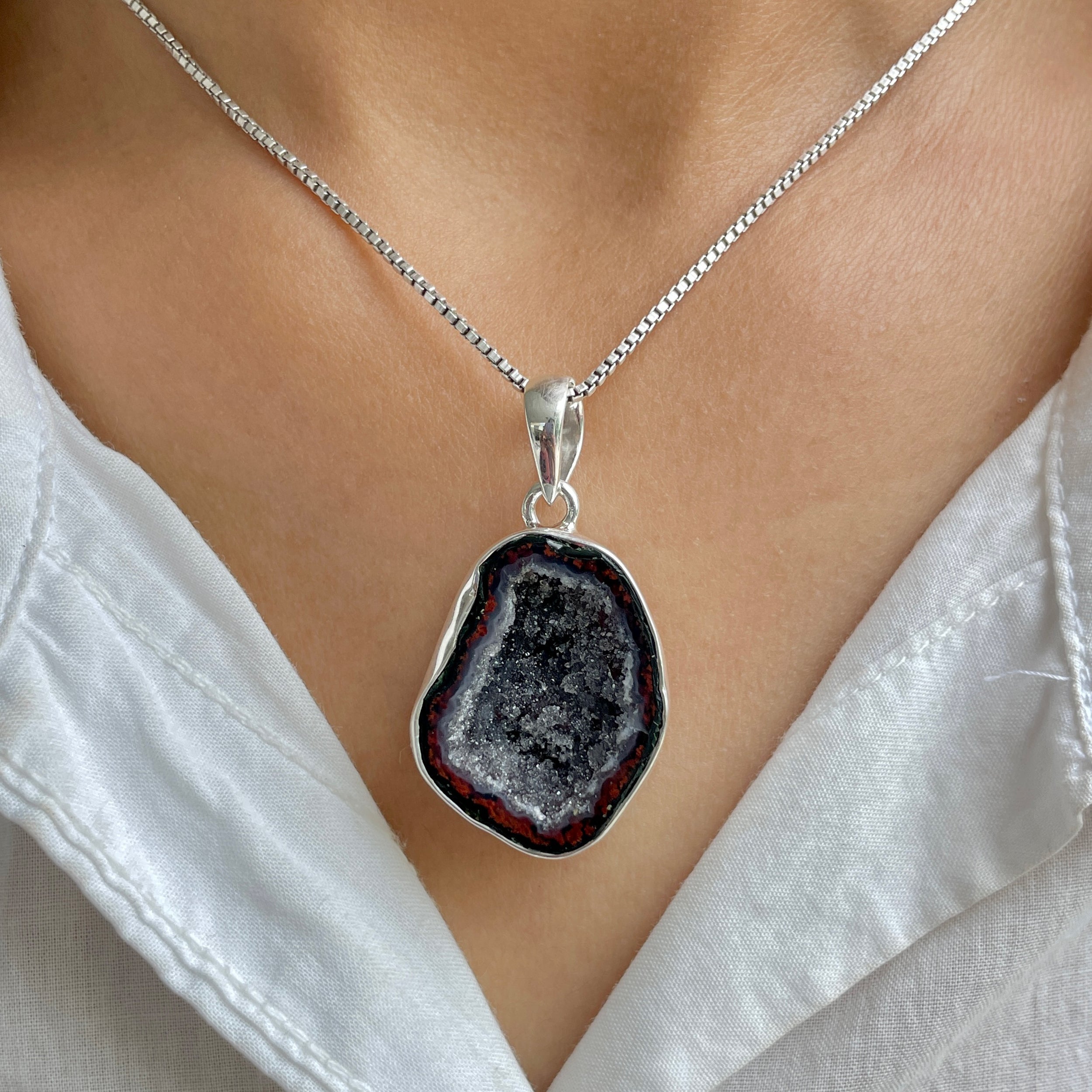 Coconut Geode Pendant-(CCG-P-55.)