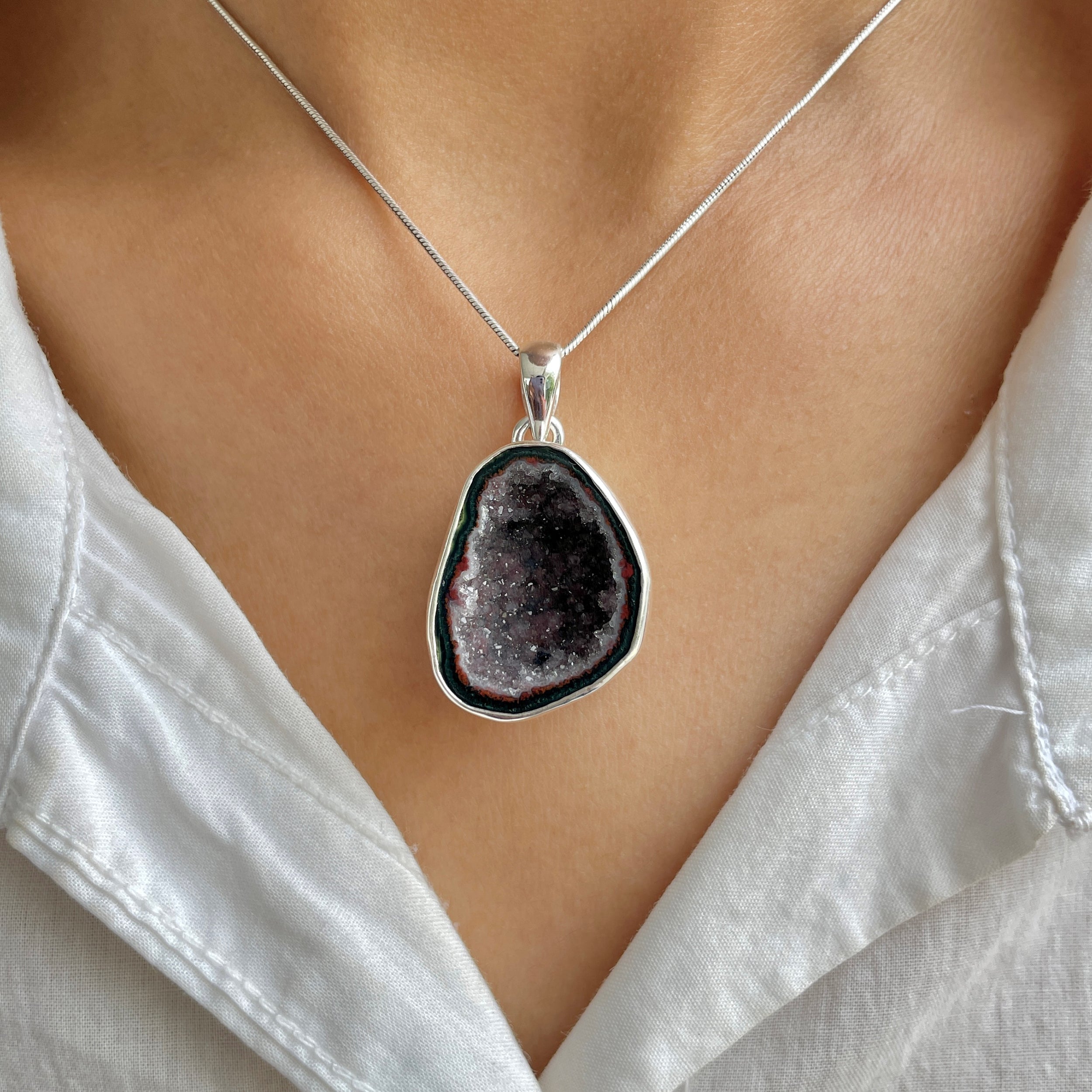 Coconut Geode Pendant-(CCG-P-56.)