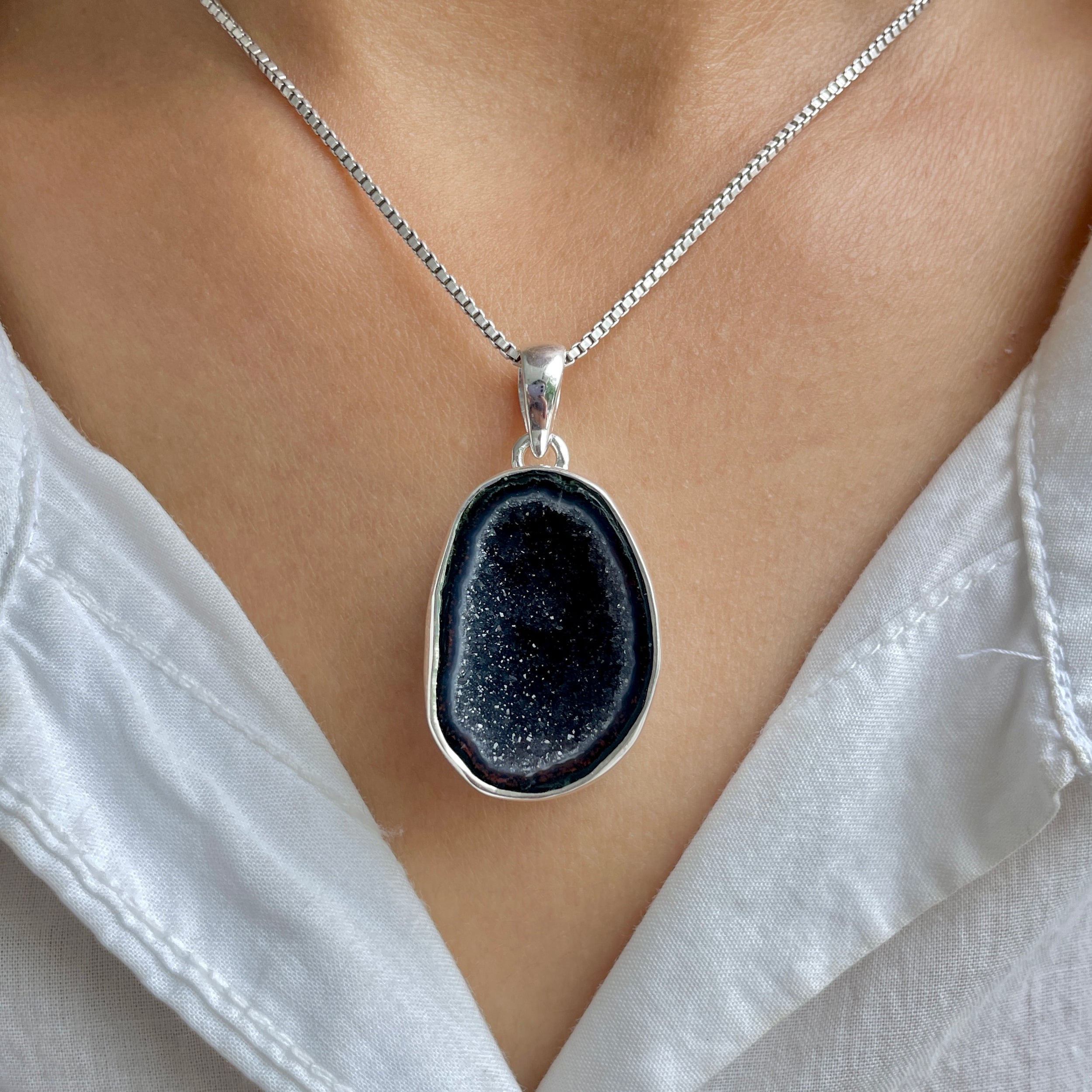 Coconut Geode Pendant-(CCG-P-58.)