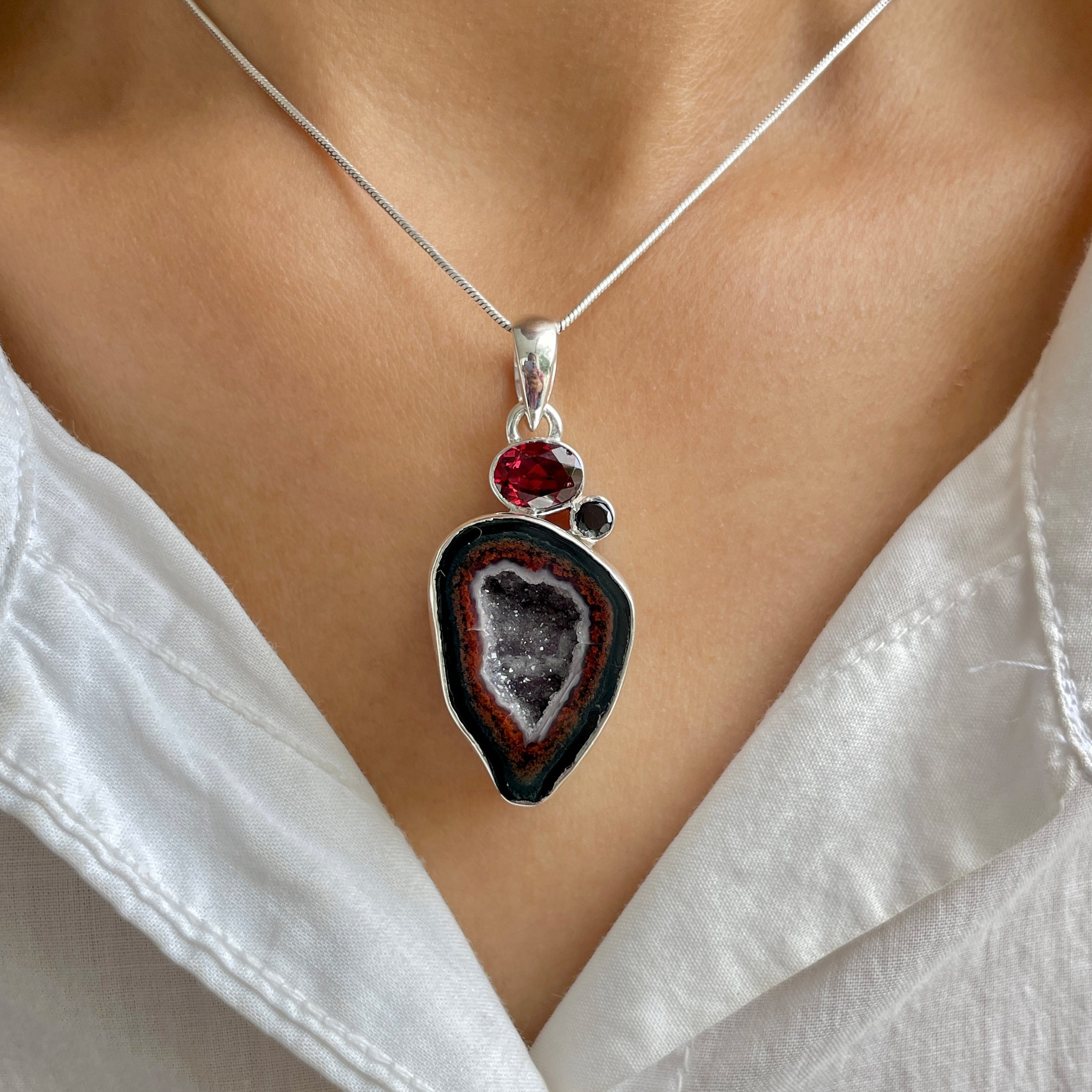 Coconut Geode Pendant-(CCG-P-6.)