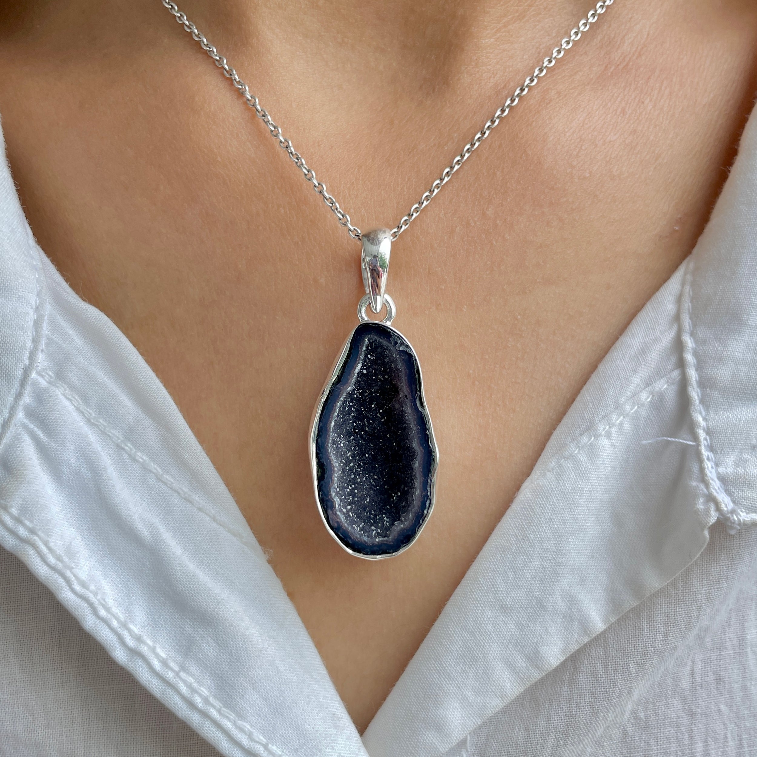 Coconut Geode Pendant-(CCG-P-60.)