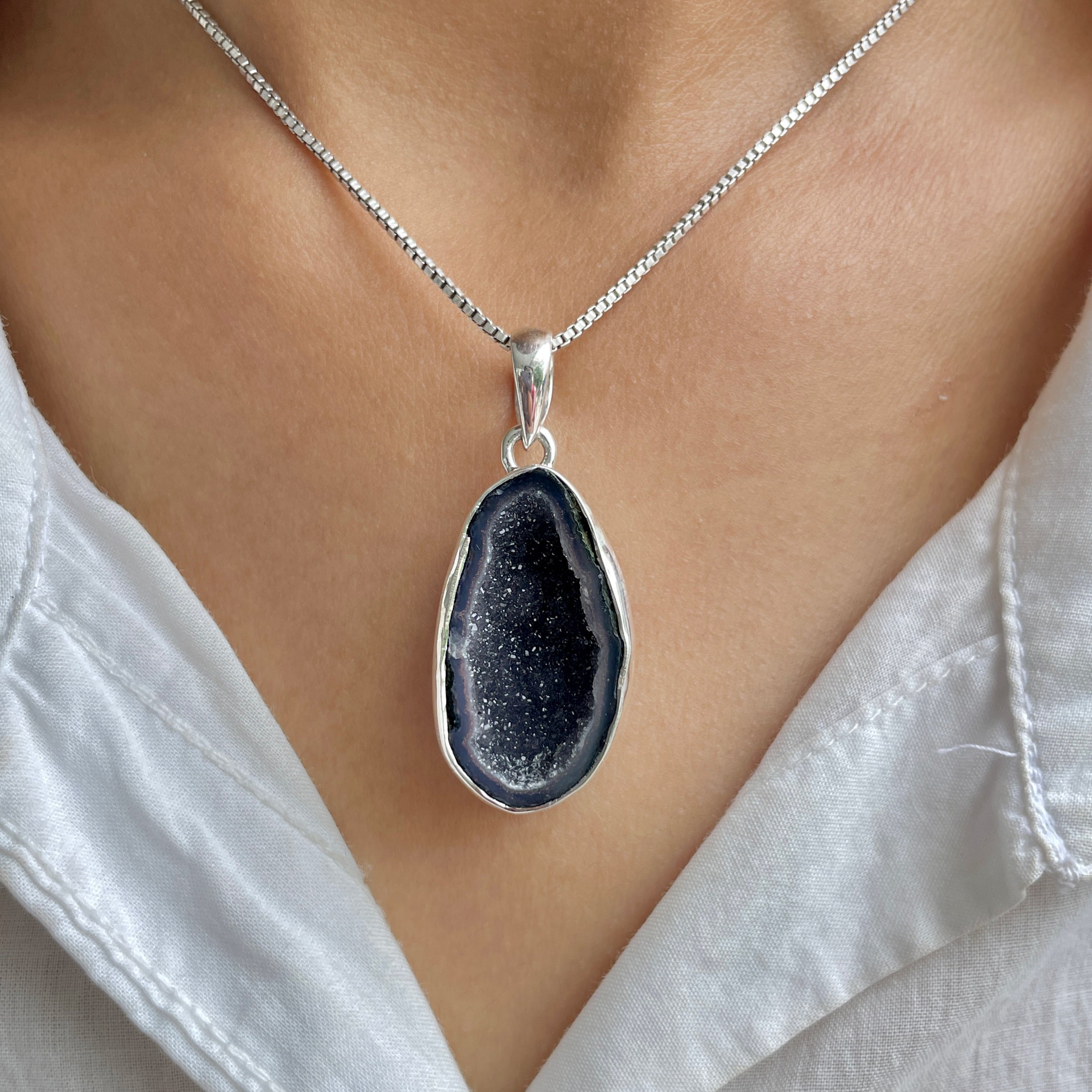 Coconut Geode Pendant-(CCG-P-61.)