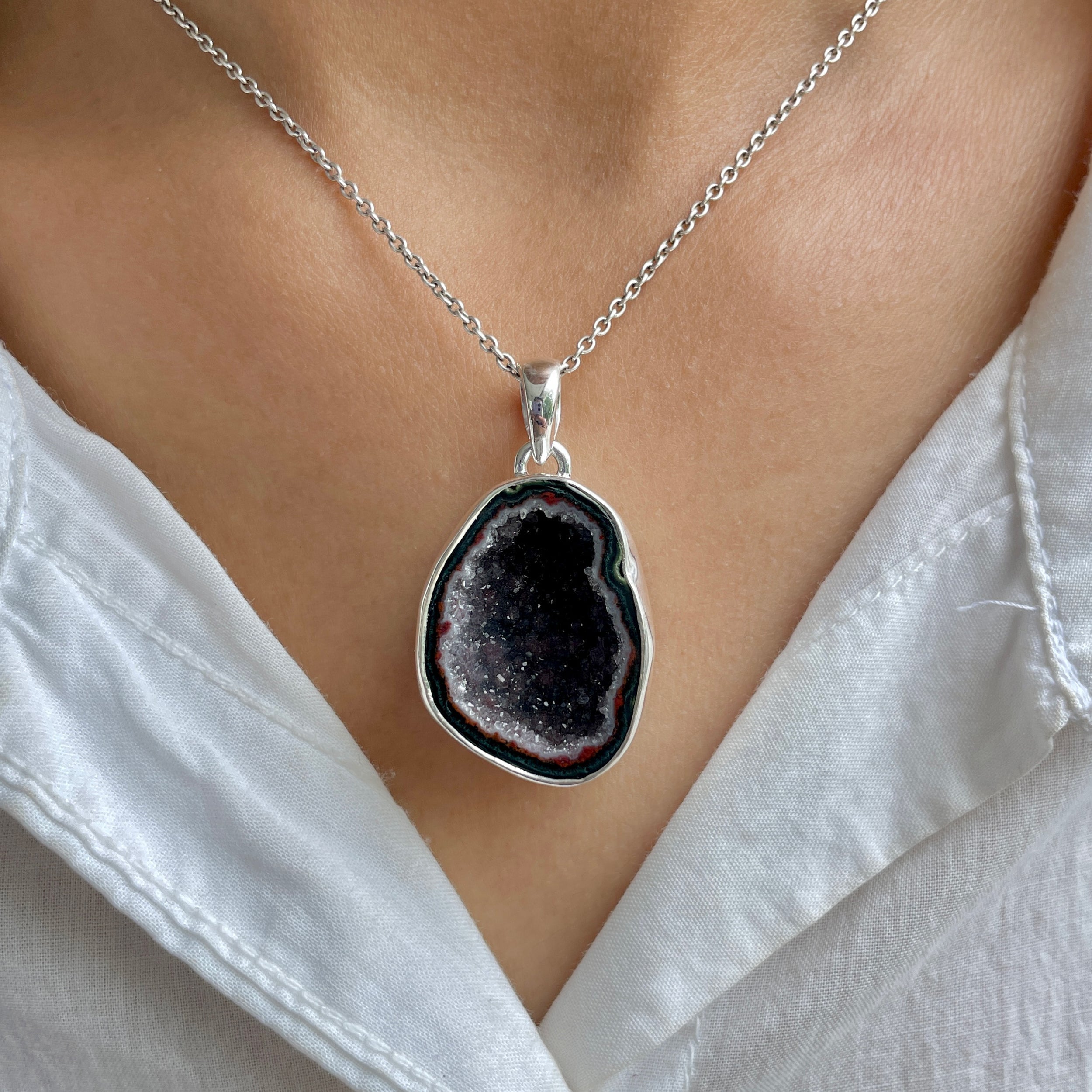 Coconut Geode Pendant-(CCG-P-62.)