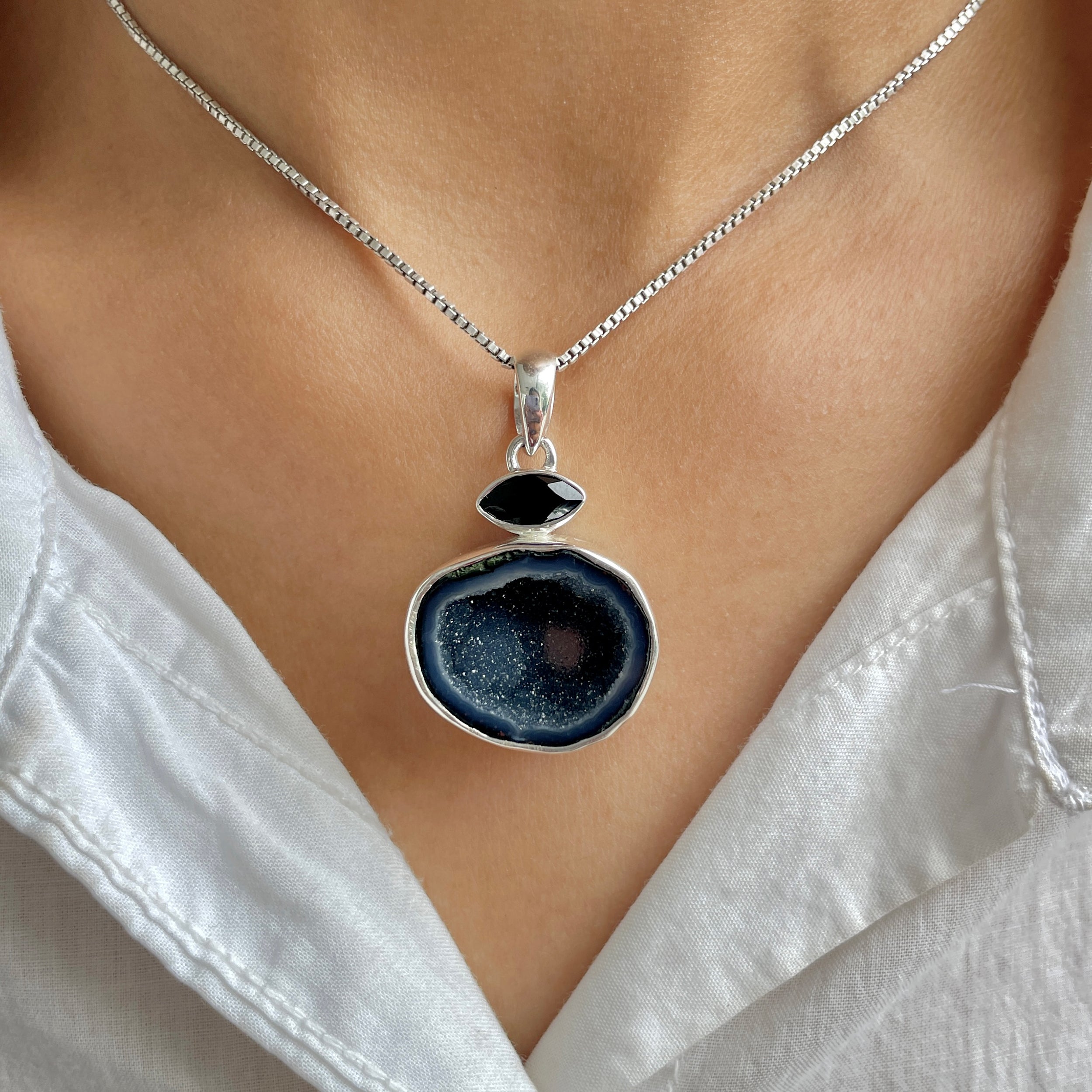 Coconut Geode Pendant-(CCG-P-8.)