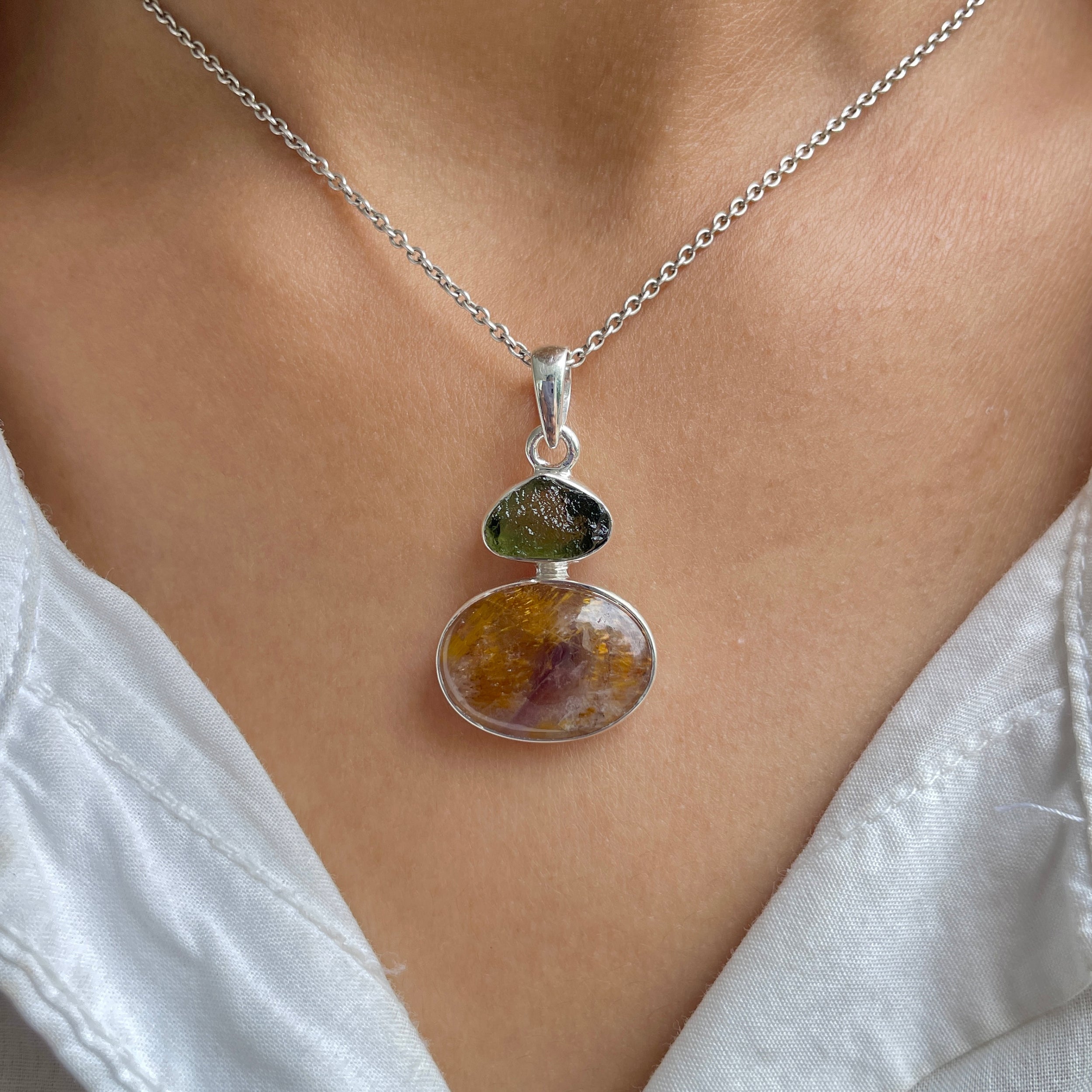 Cacoxenite Pendant-(CCOM-P-56.)