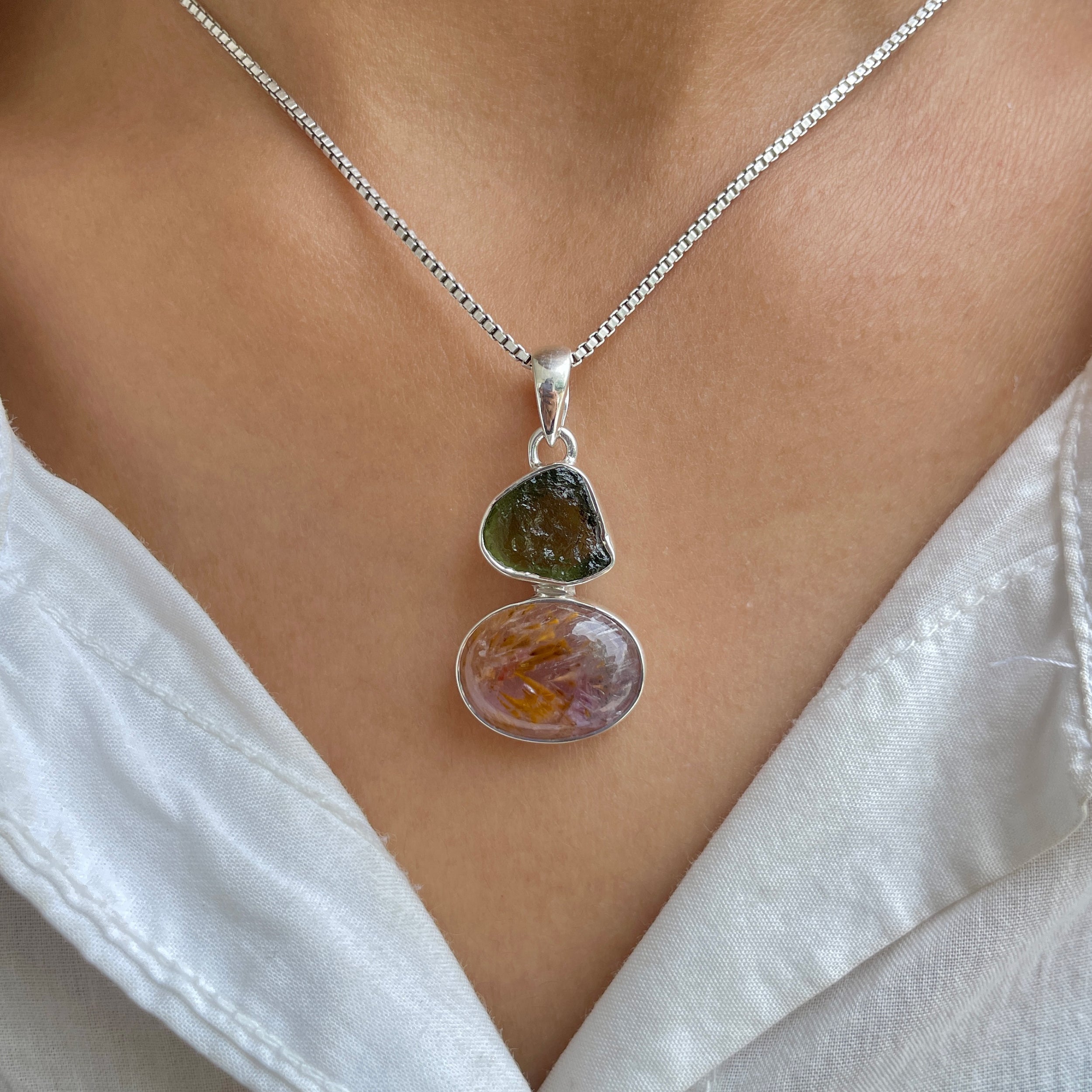 Cacoxenite Pendant-(CCOM-P-67.)