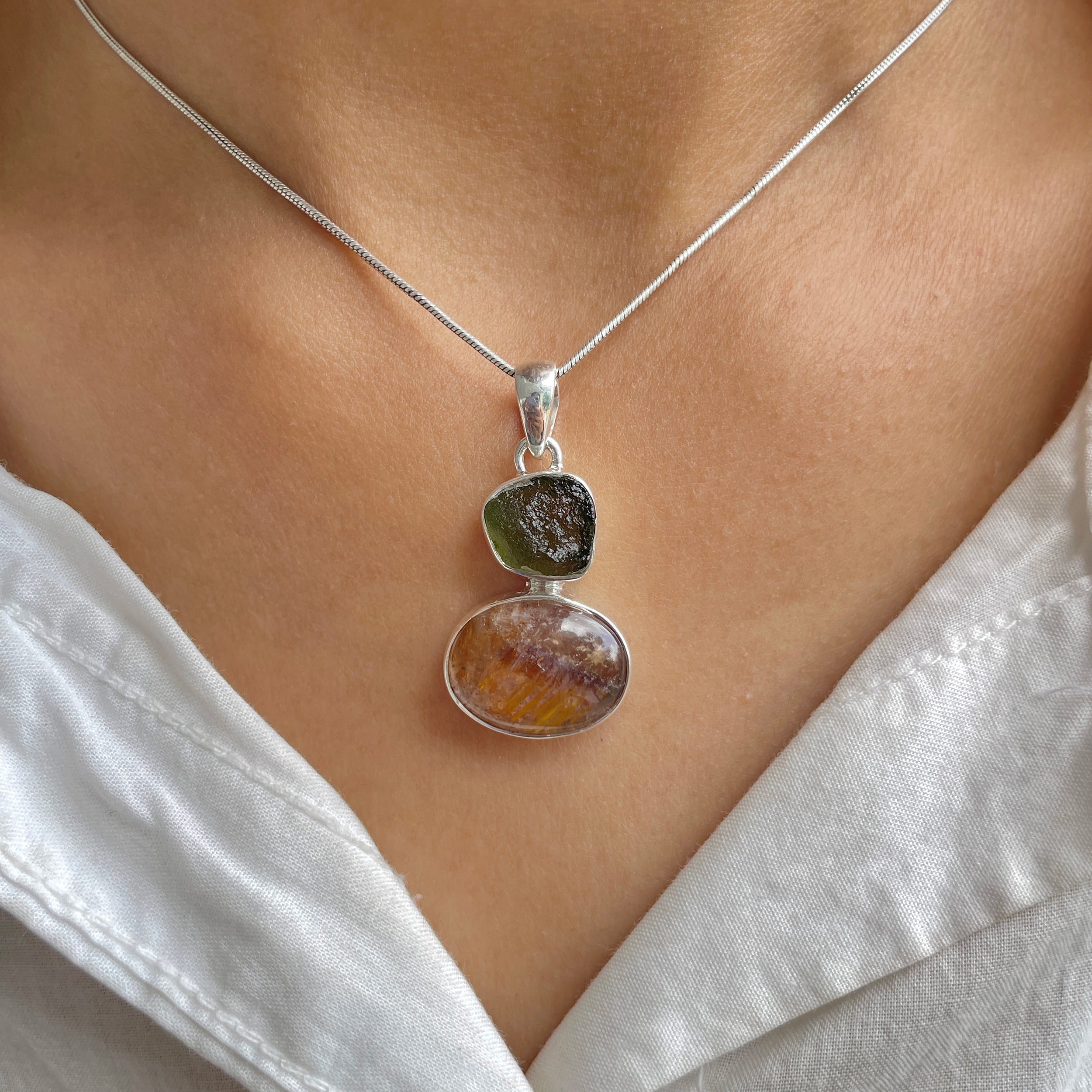 Cacoxenite Pendant-(CCOM-P-93.)