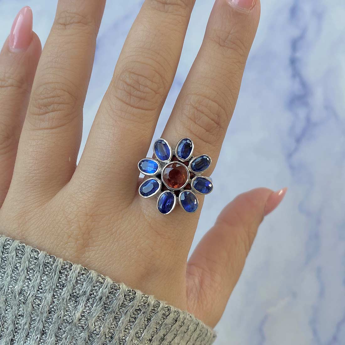 Kyanite Adjustable Ring-(KYN-CCR-12.)