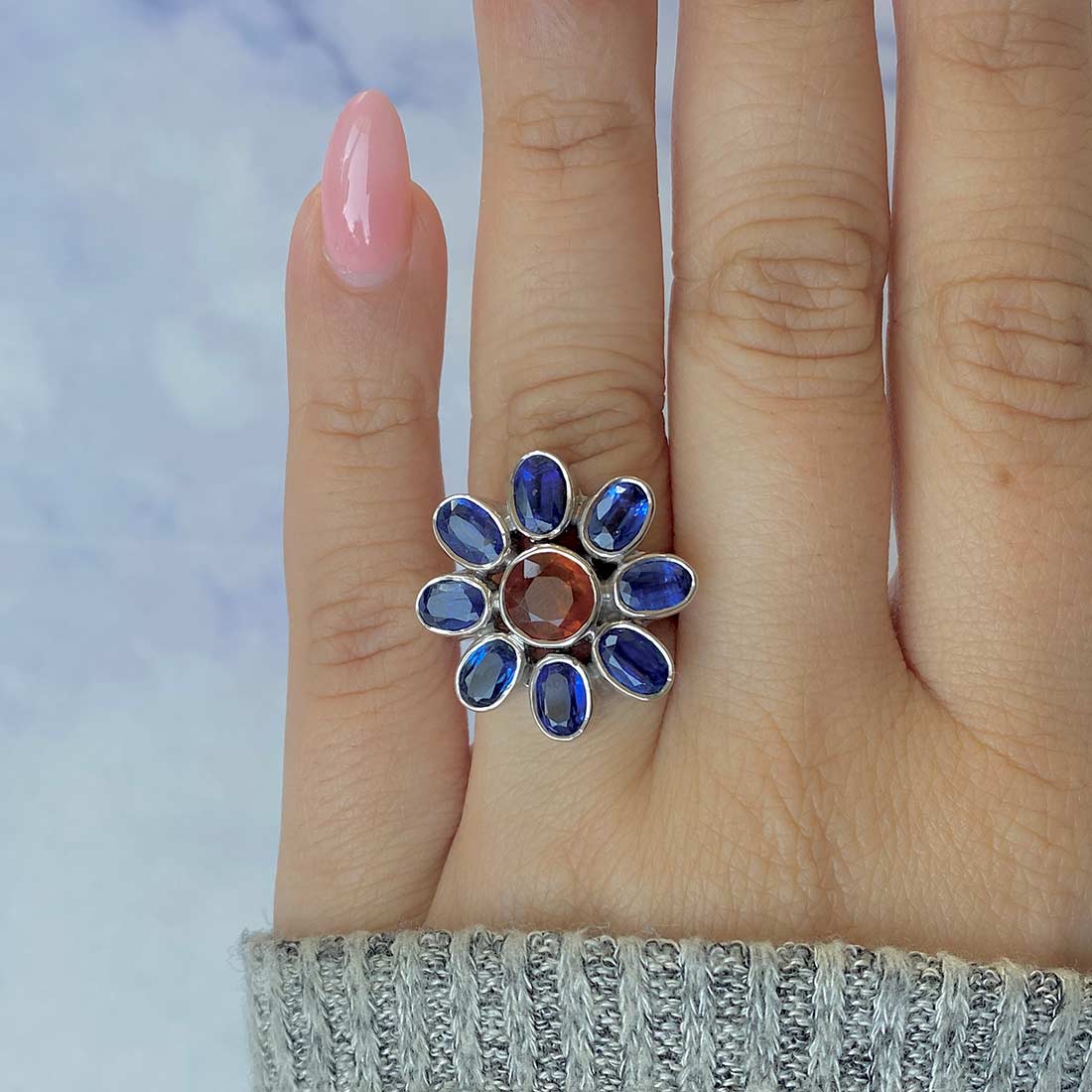 Kyanite Adjustable Ring-(KYN-CCR-12.)