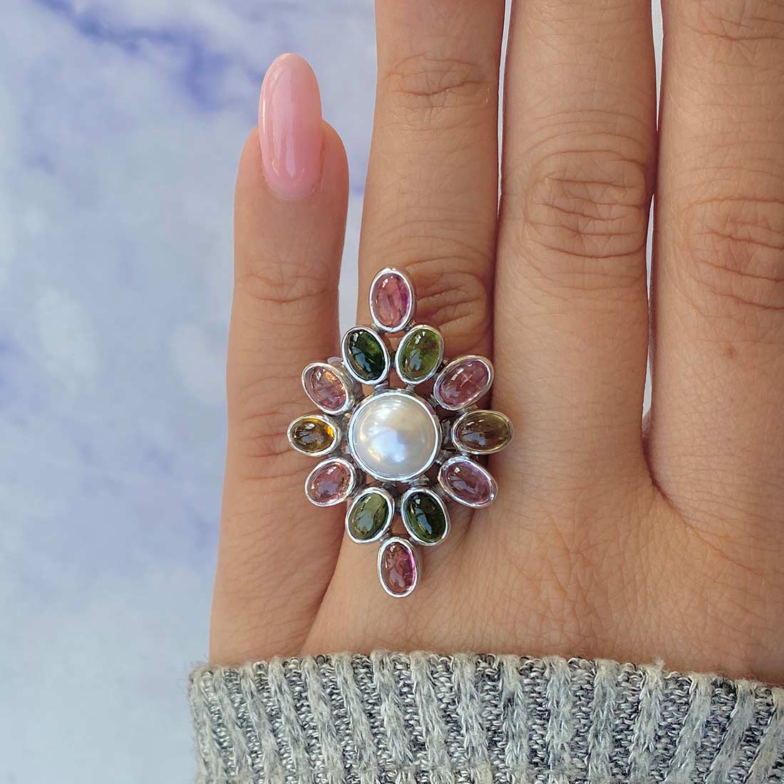 Pearl Adjustable Ring-(PAL-CCR-21.)