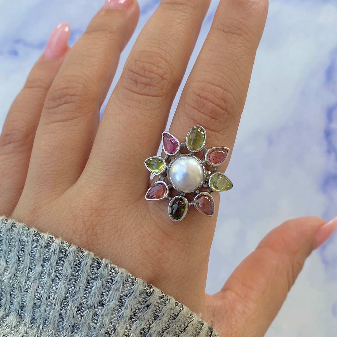 Pearl Adjustable Ring-(PAL-CCR-22.)