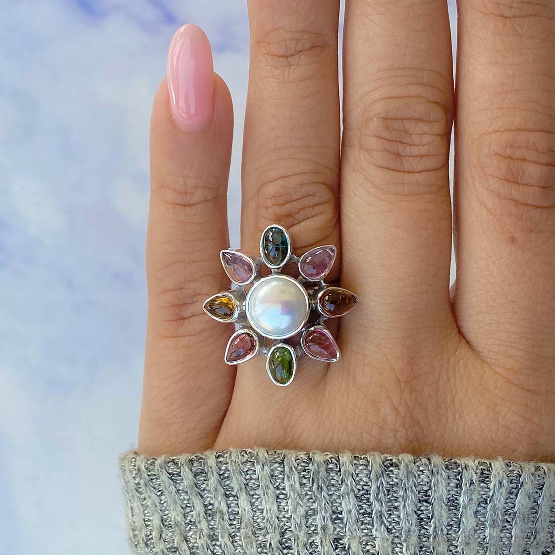 Pearl Adjustable Ring-(PAL-CCR-22.)