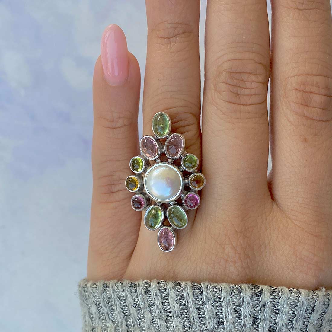 Pearl Adjustable Ring-(PAL-CCR-24.)