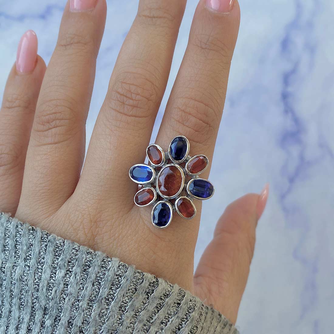 Kyanite Adjustable Ring-(KYN-CCR-30.)