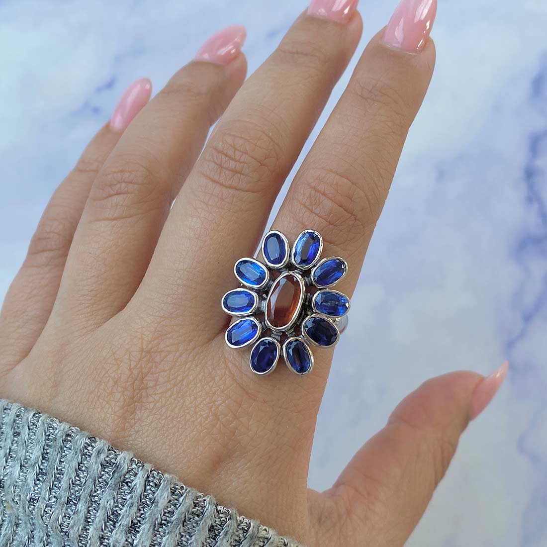 Kyanite Adjustable Ring-(KYN-CCR-31.)