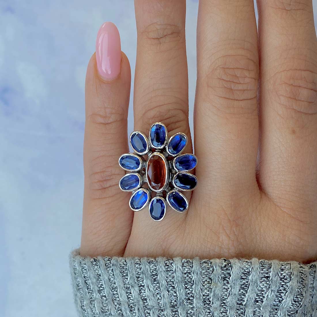 Kyanite Adjustable Ring-(KYN-CCR-31.)