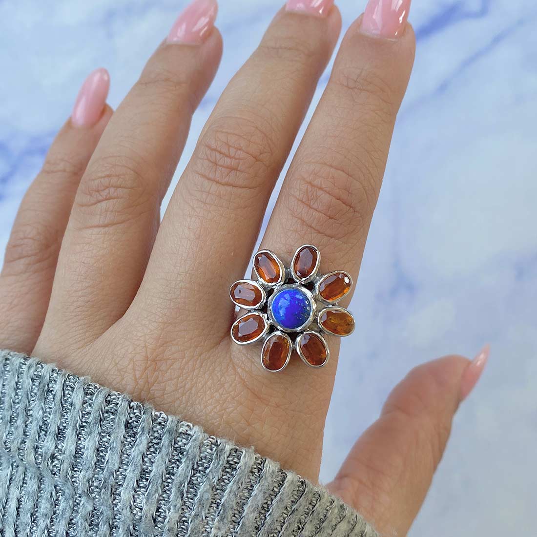 Lapis Adjustable Ring-(LLP-CCR-32.)