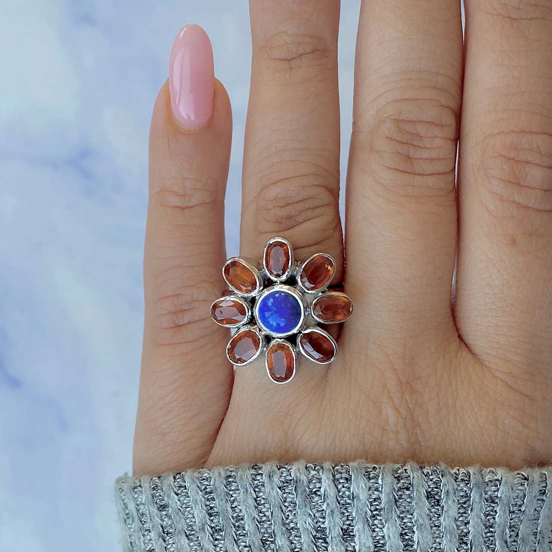 Lapis Adjustable Ring-(LLP-CCR-32.)