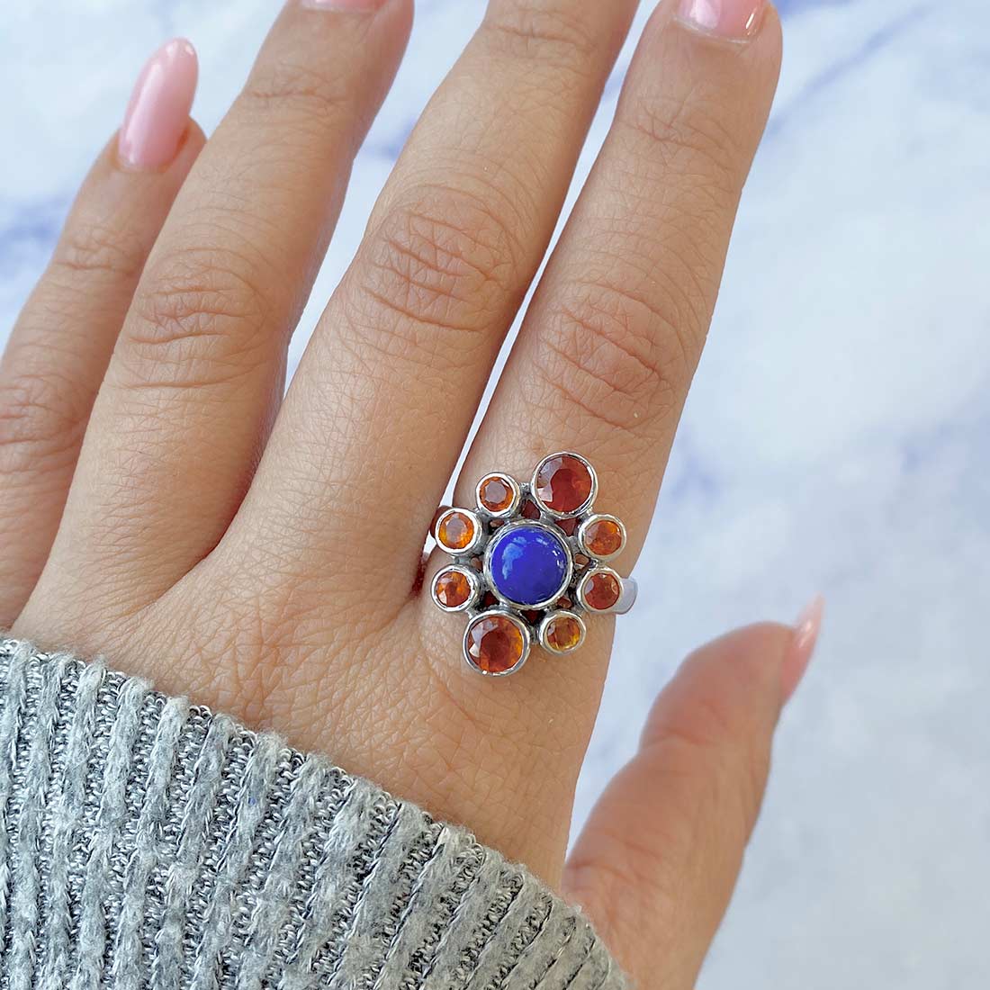 Lapis Adjustable Ring-(LLP-CCR-33.)